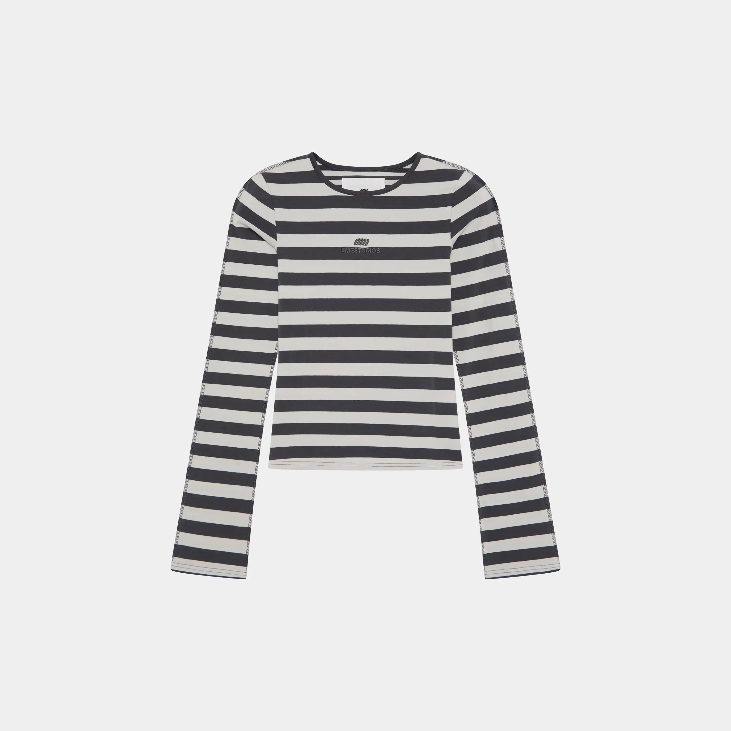 Wally Stripped Black Long Sleeve Woman T-Shirts Eme Studios