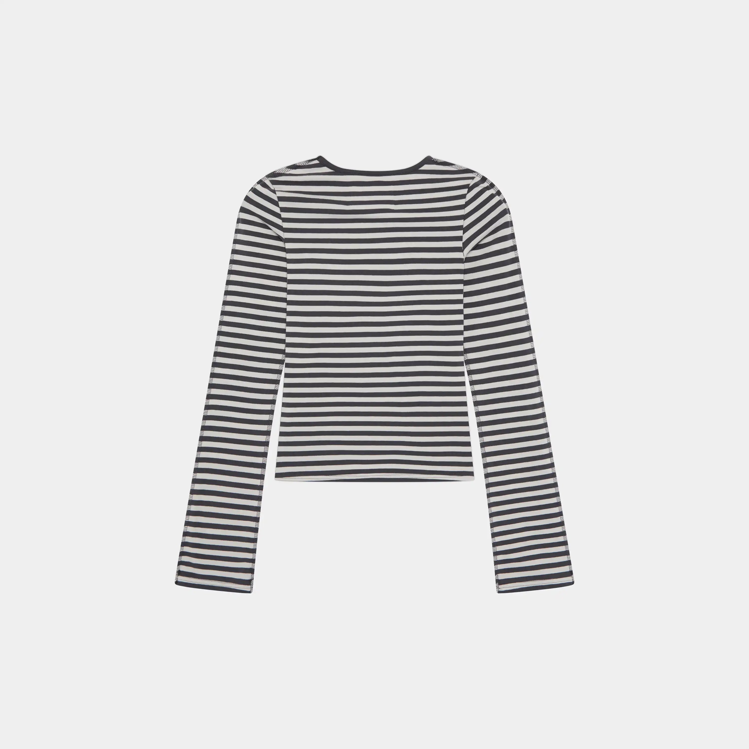 Wally Stripped Black Long Sleeve Woman T-Shirts Eme Studios