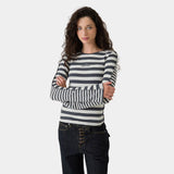 Wally Stripped Black Long Sleeve Woman T-Shirts Eme Studios