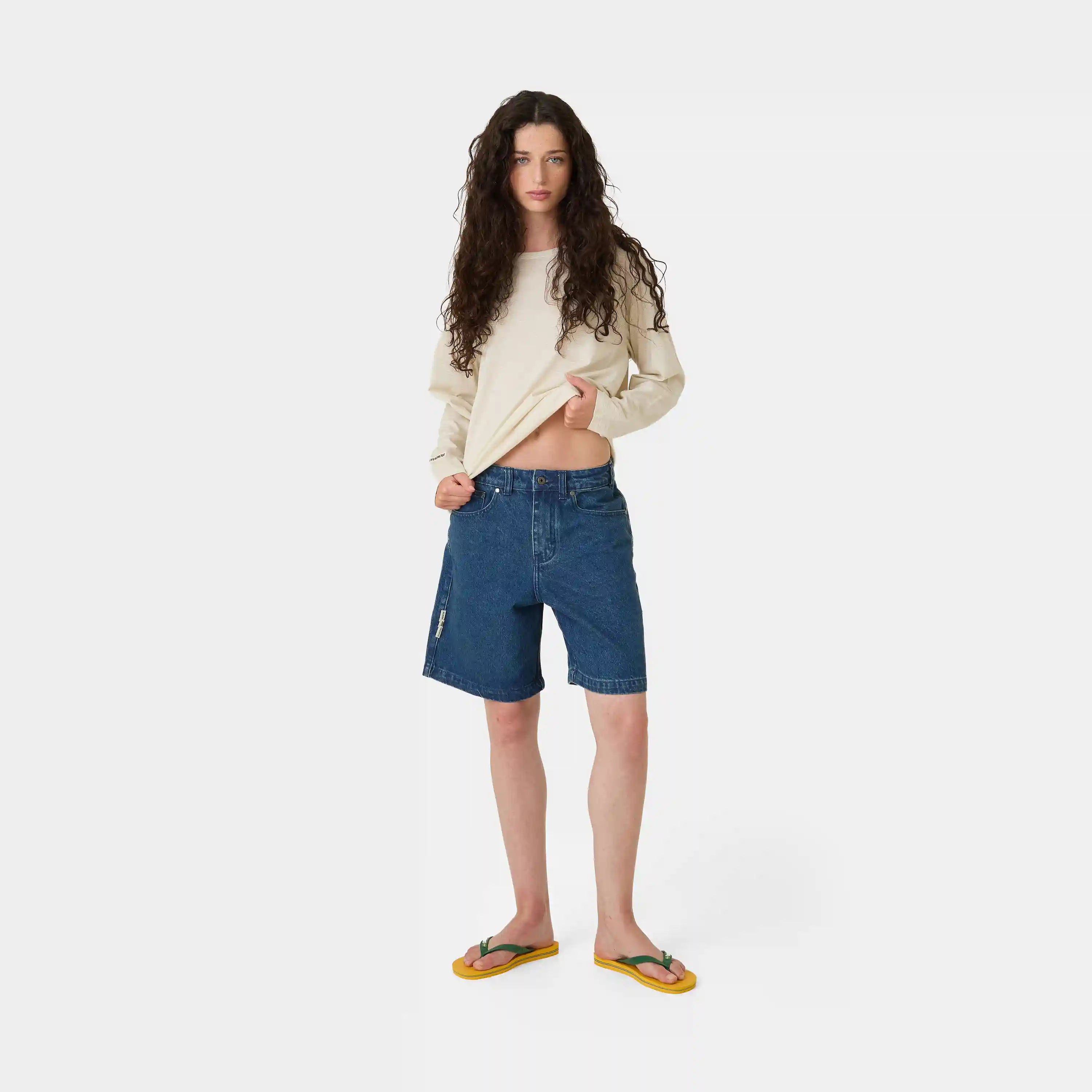 Jacker Deep Blue Denim Shorts Shorts Eme Studios