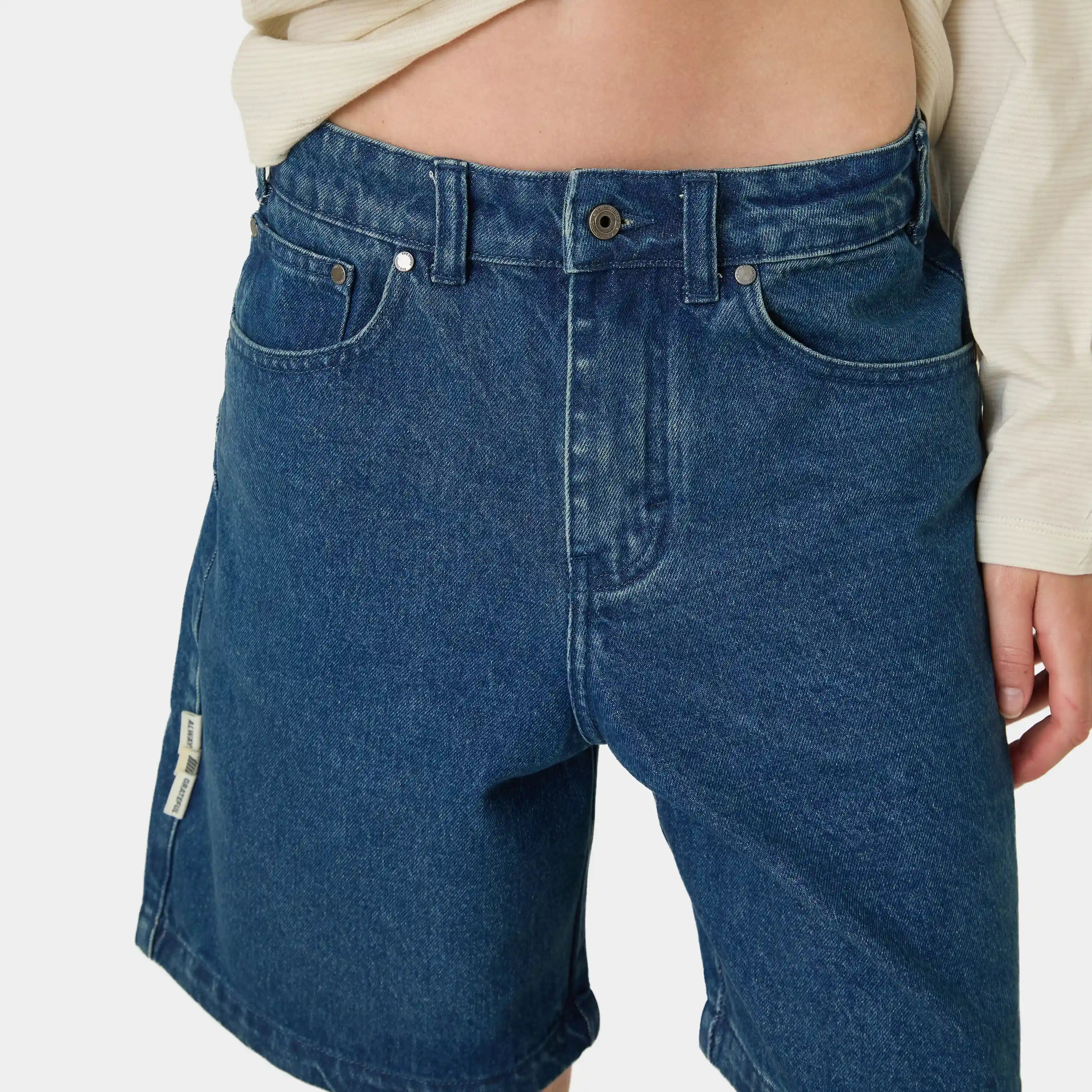 Jacker Deep Blue Denim Shorts Shorts Eme Studios