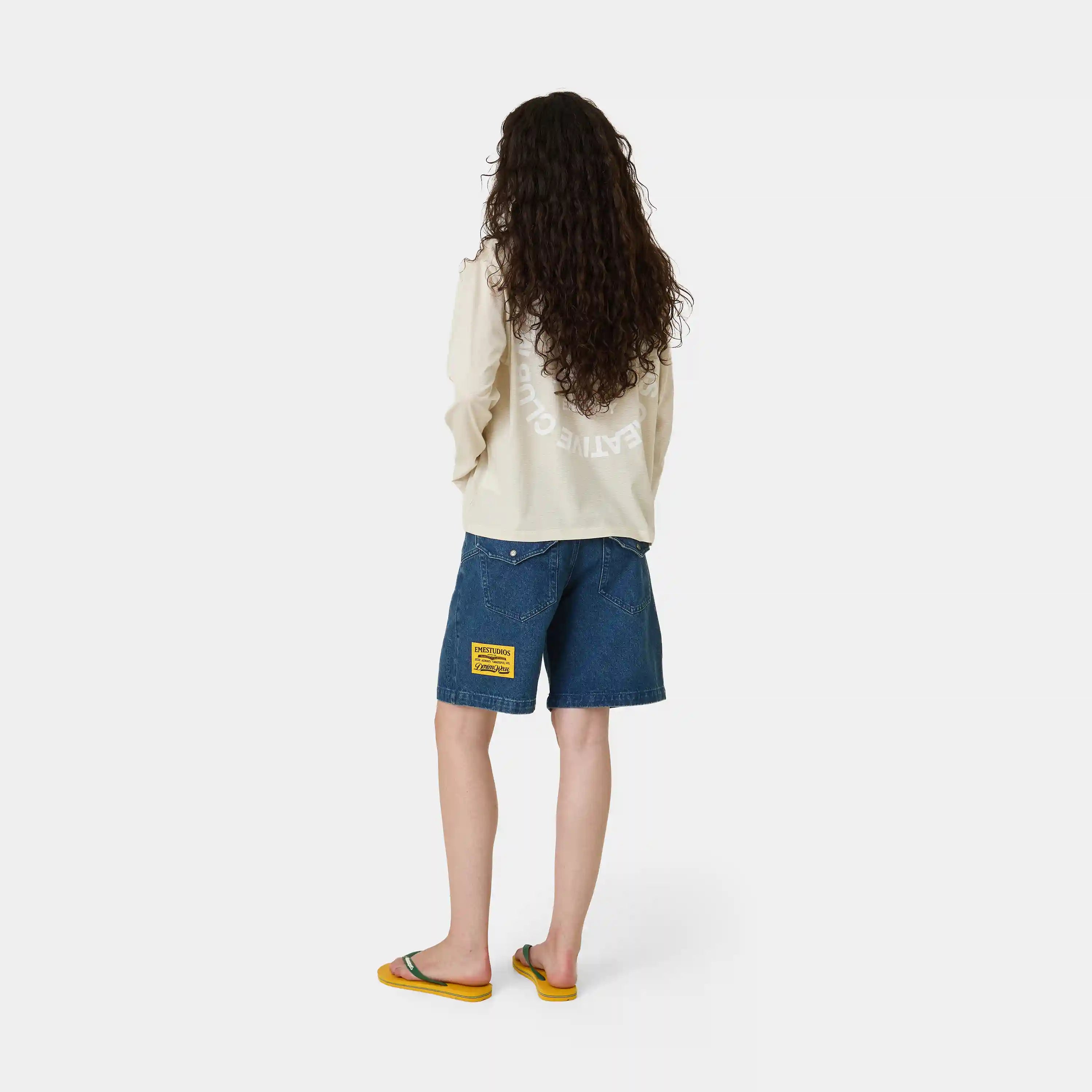 Jacker Deep Blue Denim Shorts Shorts Eme Studios