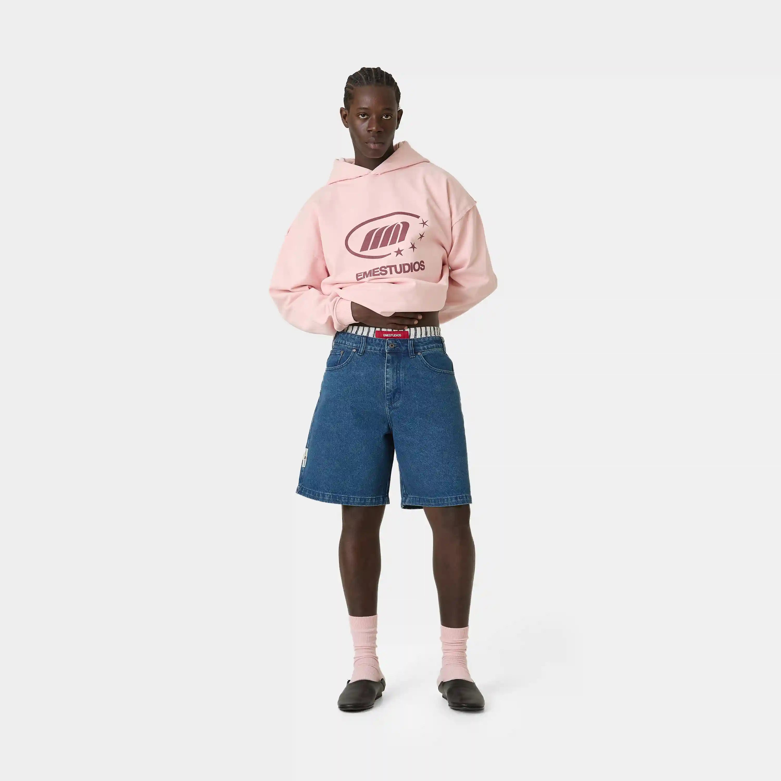 Jacker Deep Blue Denim Shorts Shorts Eme Studios