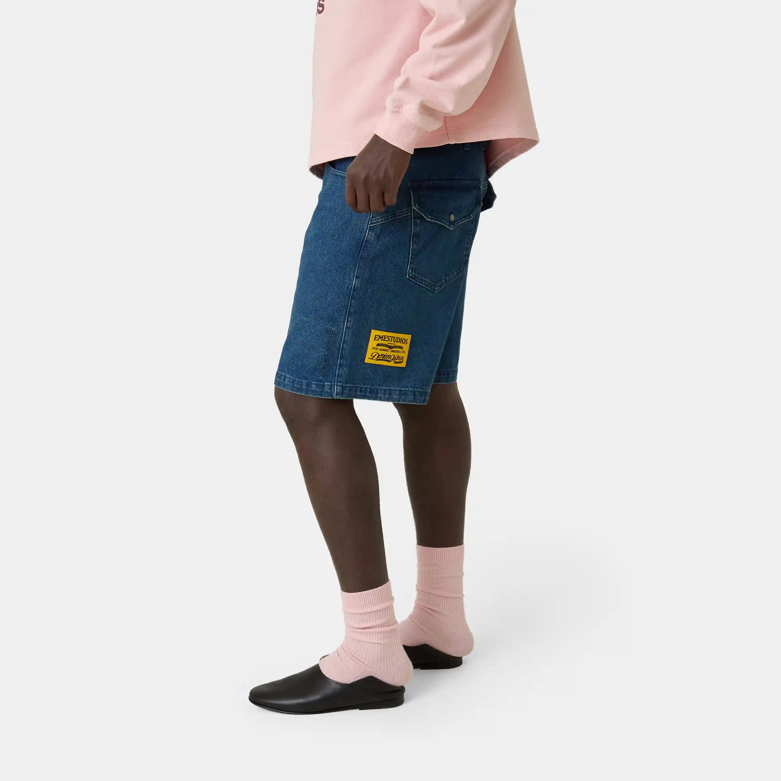 Jacker Deep Blue Denim Shorts Shorts Eme Studios