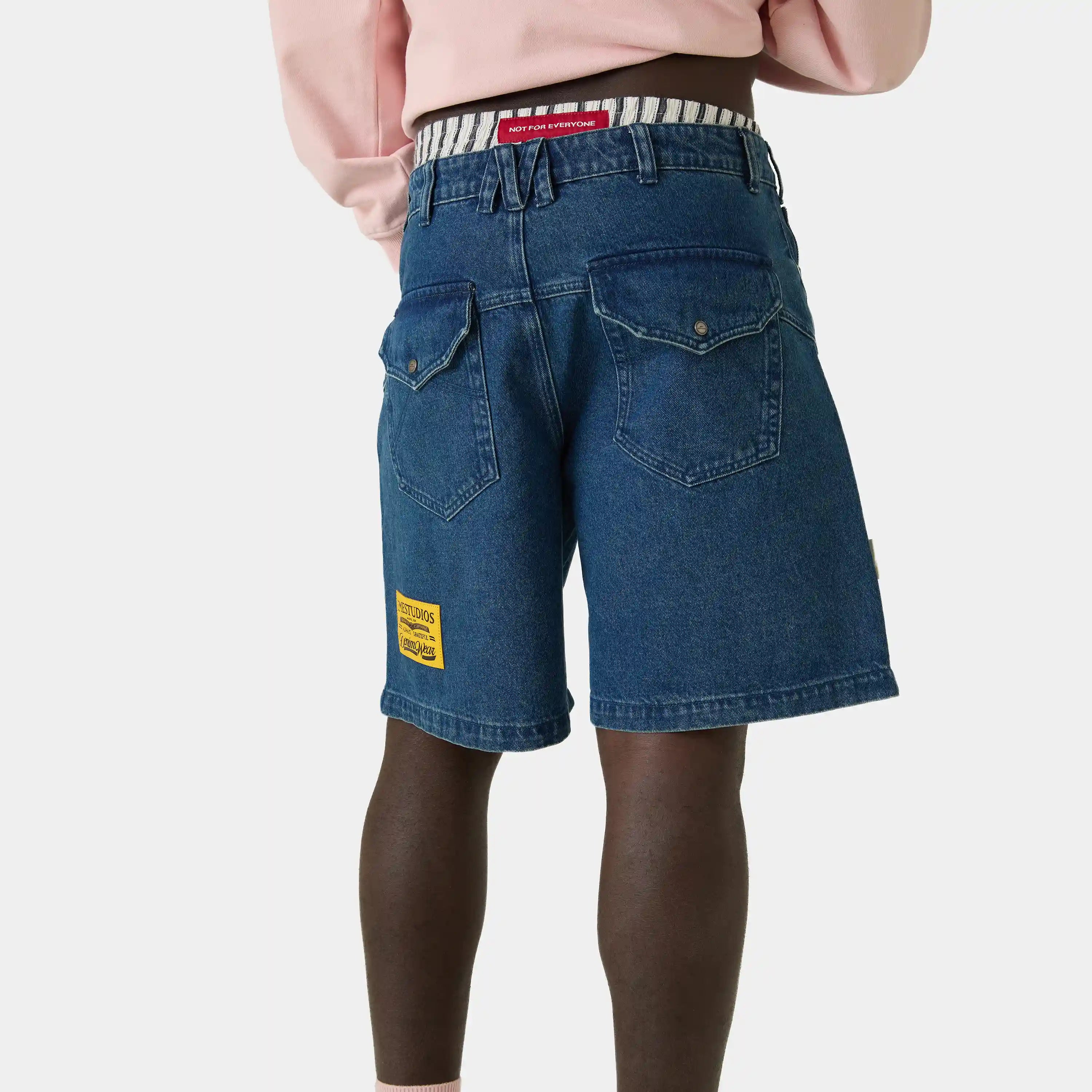 Jacker Deep Blue Denim Shorts Shorts Eme Studios