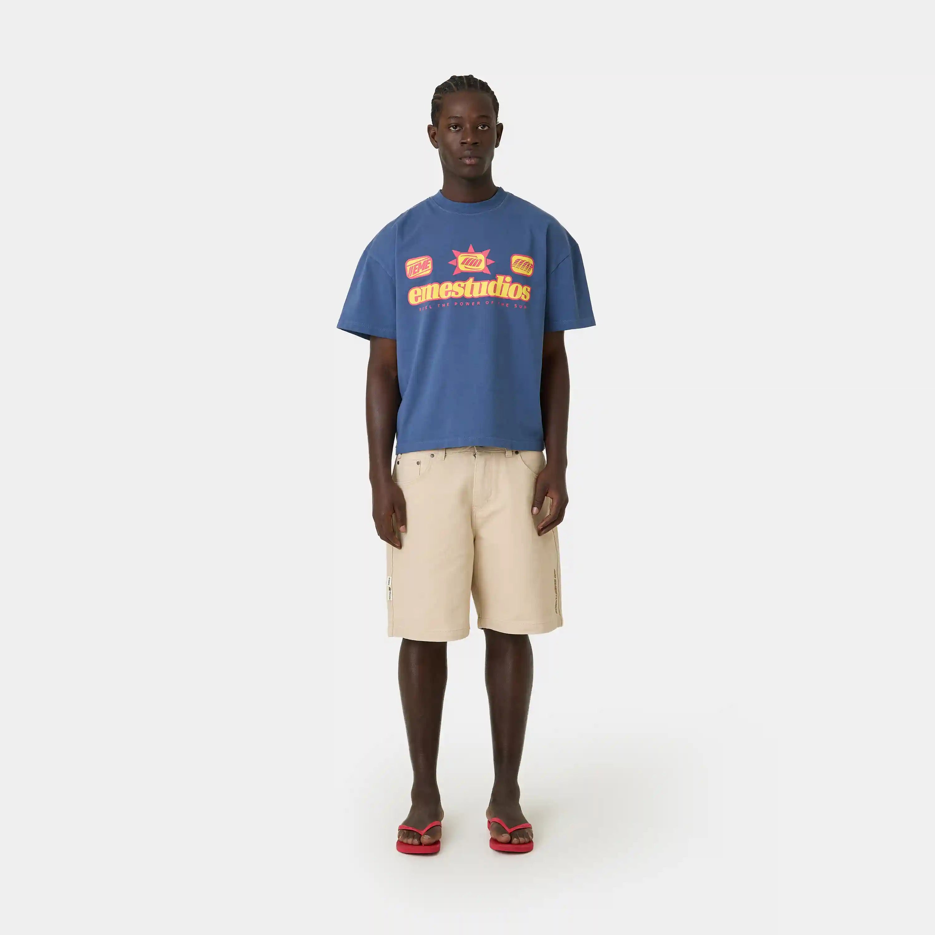 Jacker Off Sand Denim Shorts Shorts Eme Studios