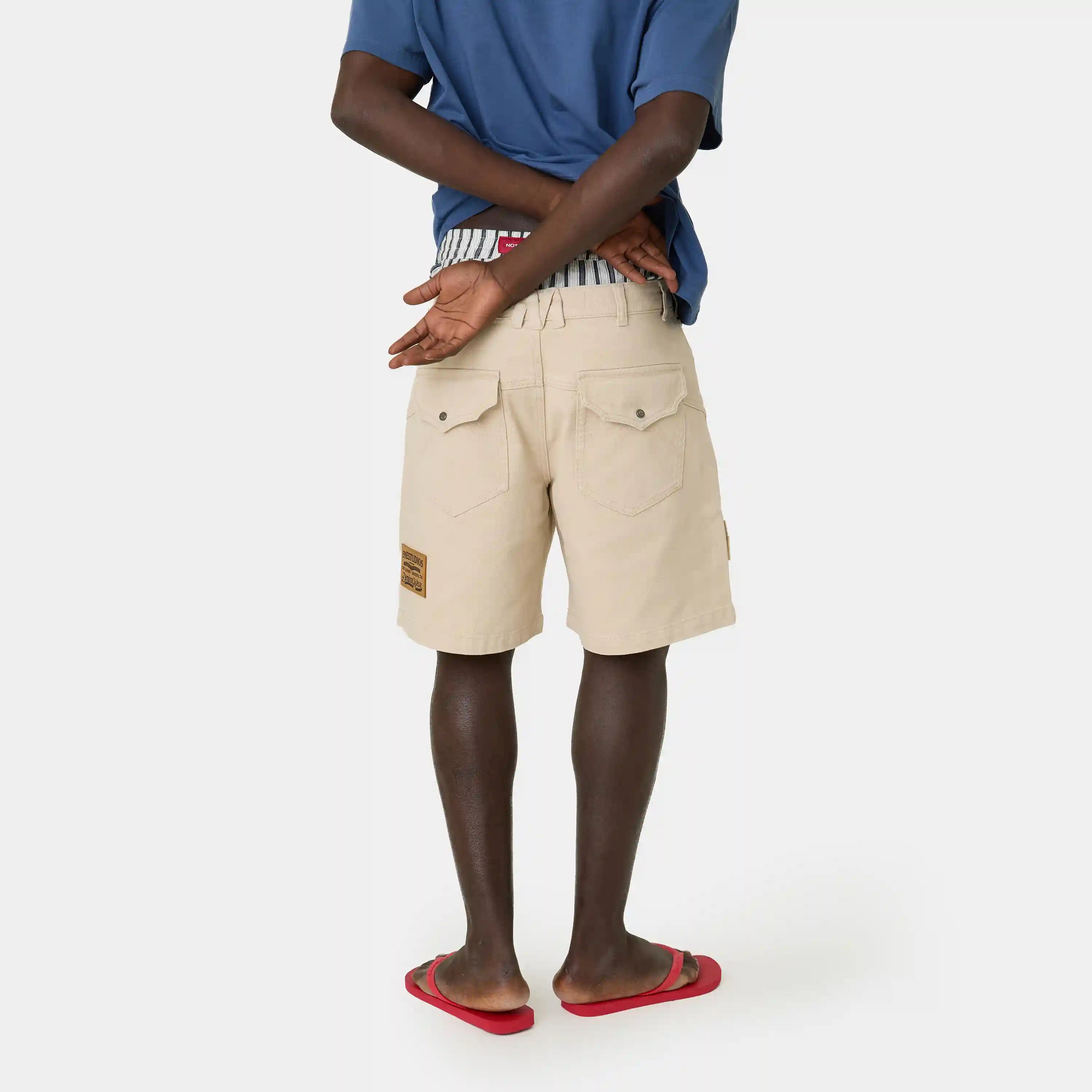 Jacker Off Sand Denim Shorts Shorts Eme Studios