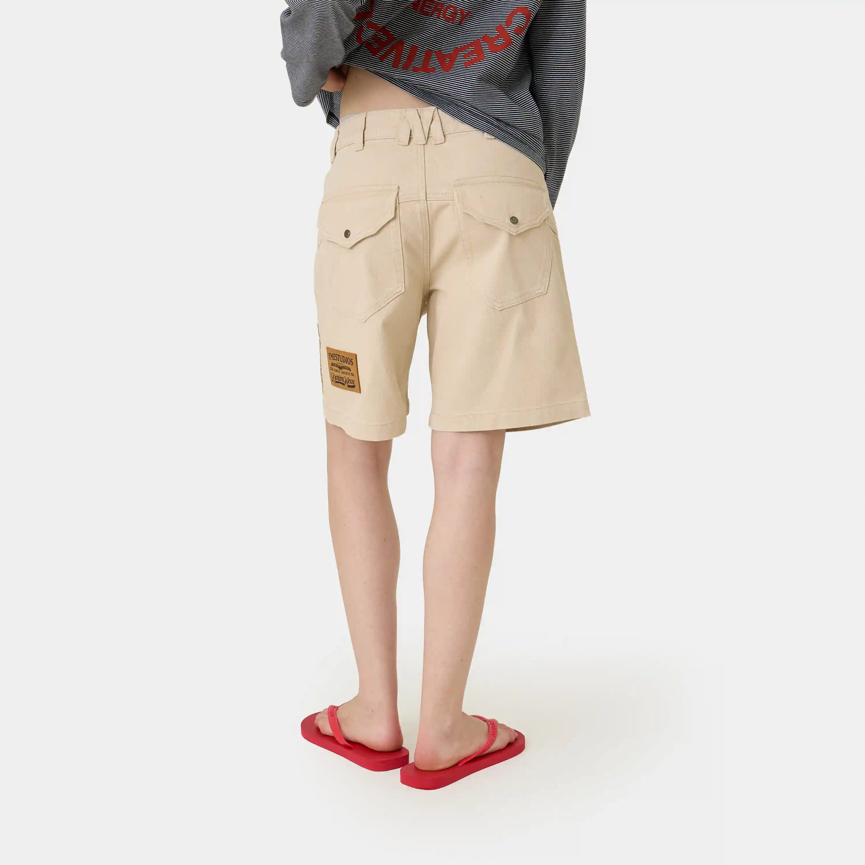 Jacker Off Sand Denim Shorts Shorts Eme Studios