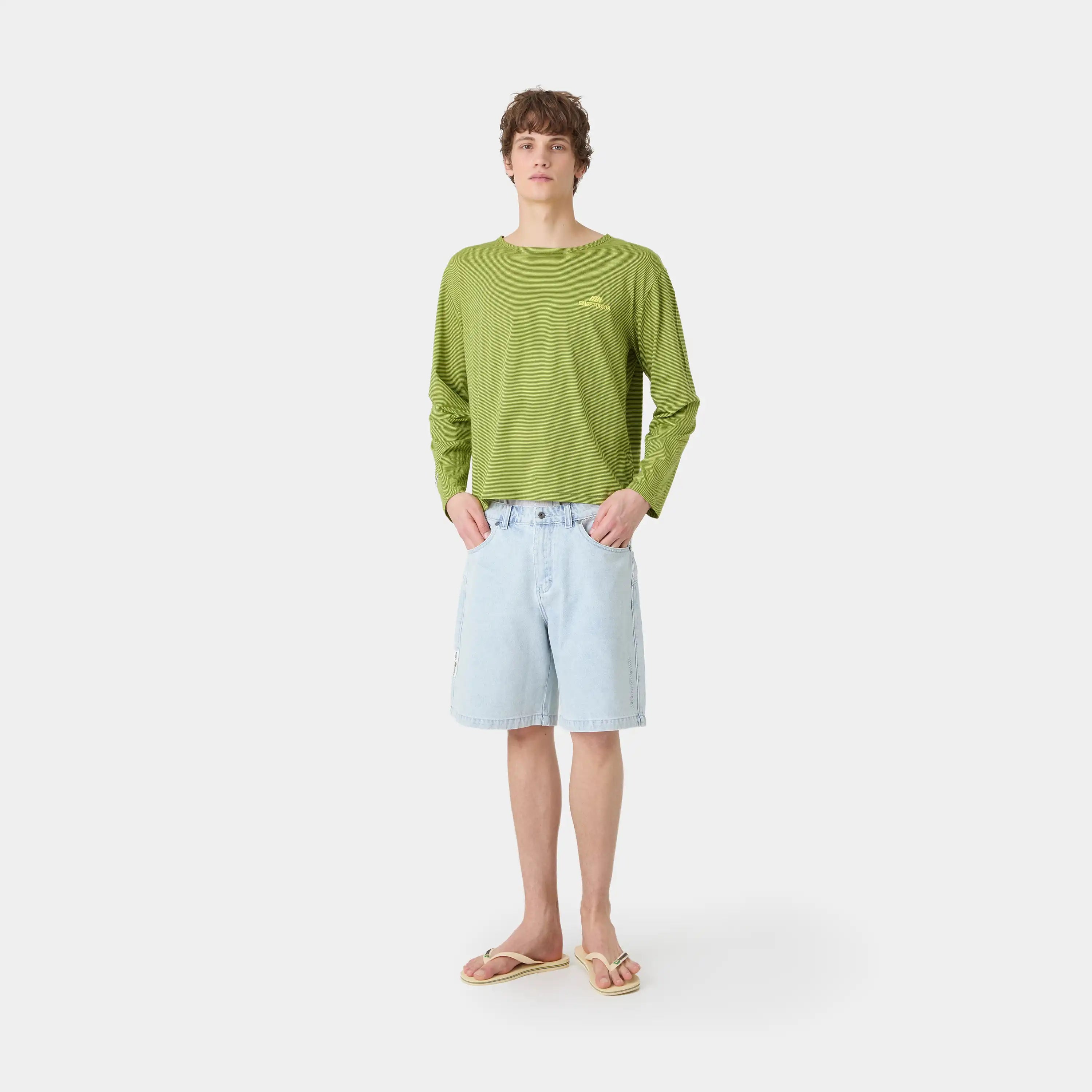 Jacker Blue Denim Shorts Shorts Eme Studios