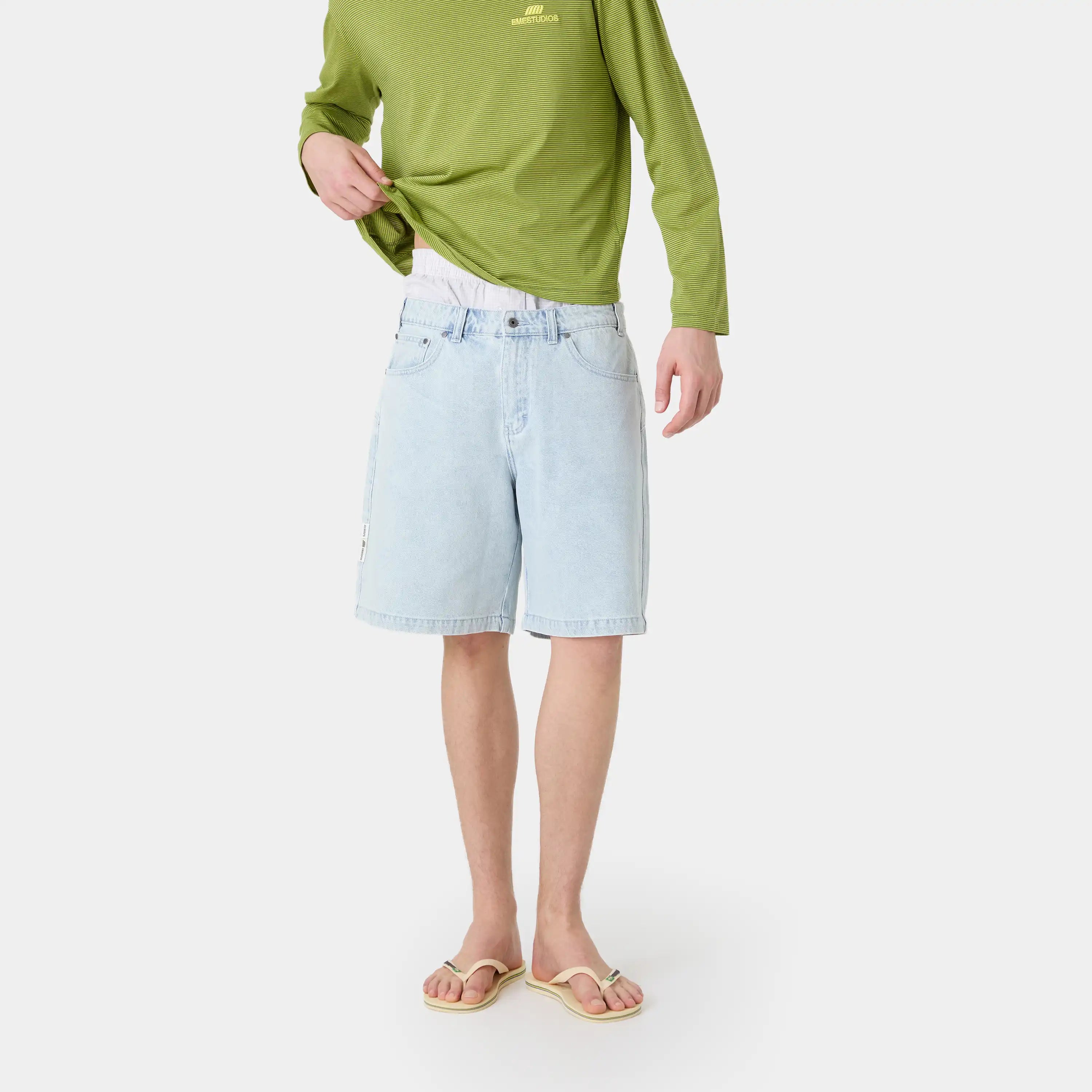 Jacker Blue Denim Shorts Shorts Eme Studios