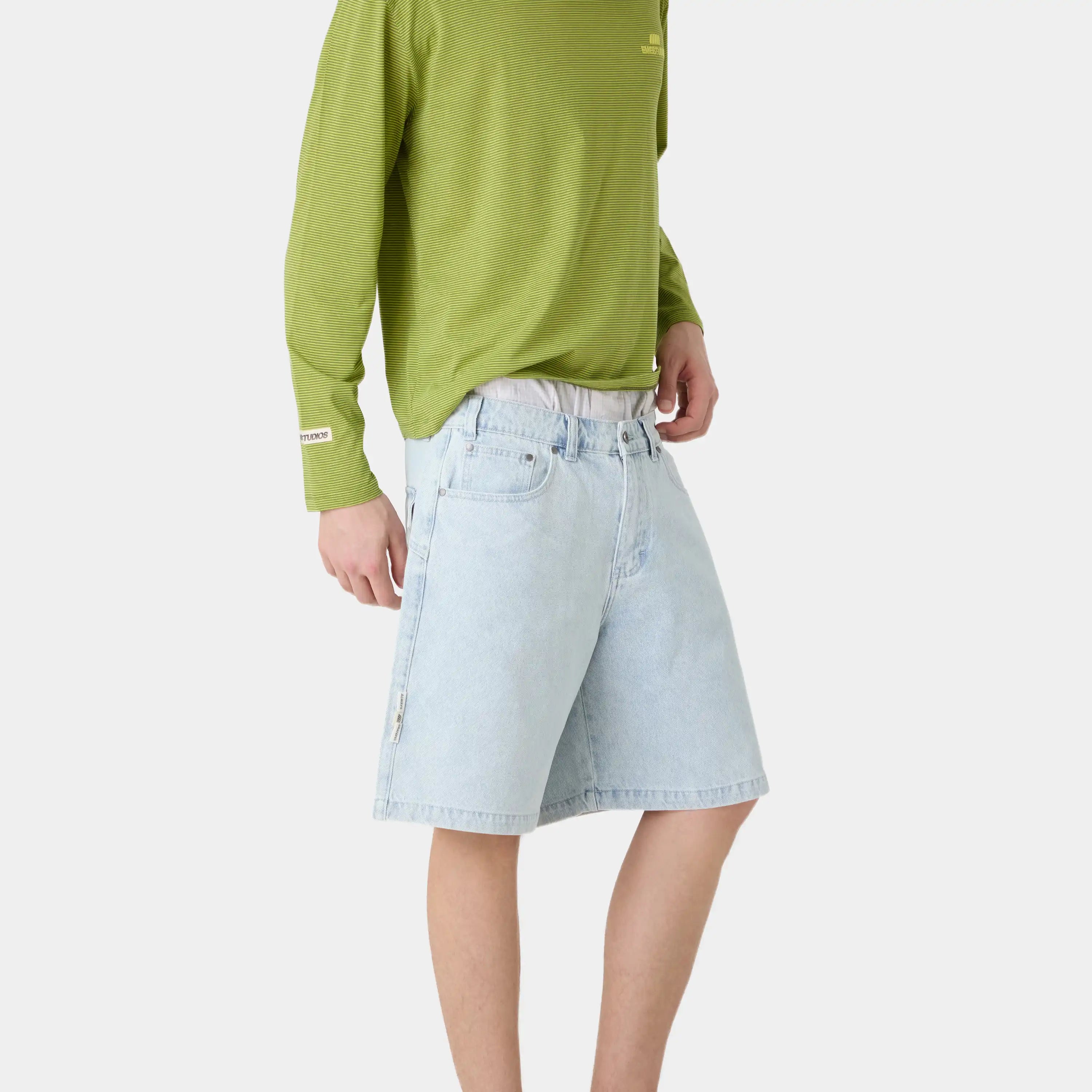 Jacker Blue Denim Shorts Shorts Eme Studios