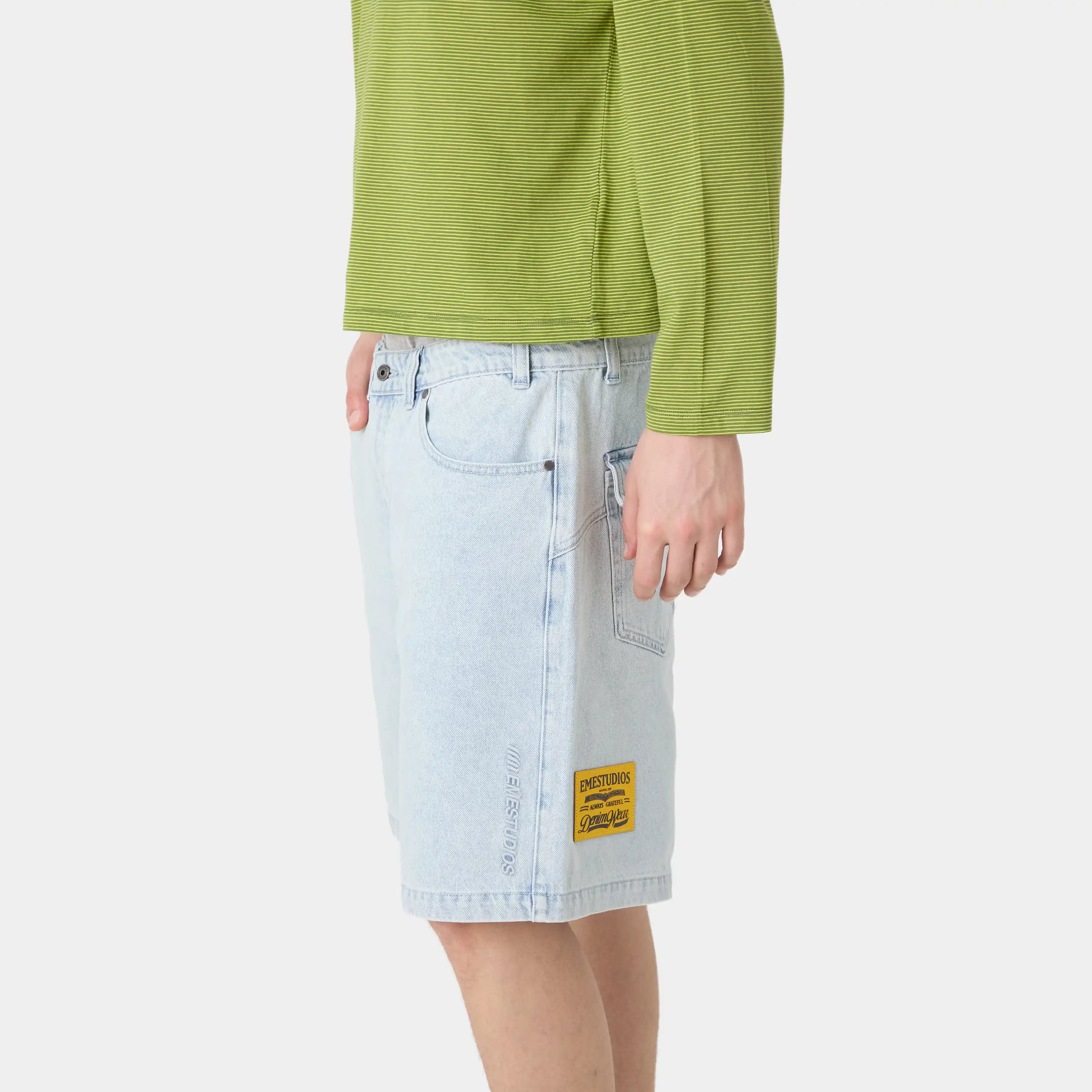 Jacker Blue Denim Shorts Shorts Eme Studios