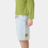 Jacker Blue Denim Shorts Shorts Eme Studios