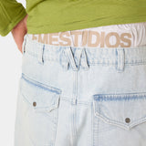 Jacker Blue Denim Shorts Shorts Eme Studios