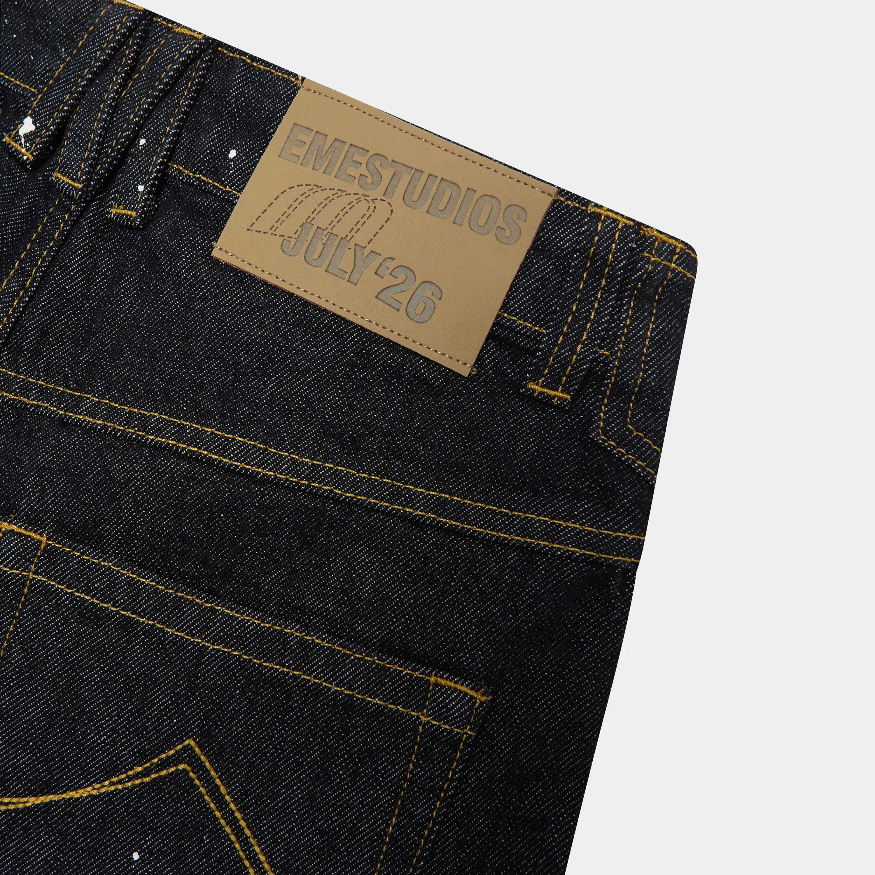 Riviera Raw Denim Shorts Shorts Eme Studios