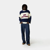 Layr Navy Knit Sweater Knitwear Eme Studios