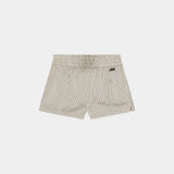 Yimmy Ecru Striped Shorts Woman Pants Eme Studios
