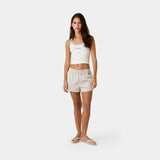 Yimmy Ecru Striped Shorts Woman Pants Eme Studios