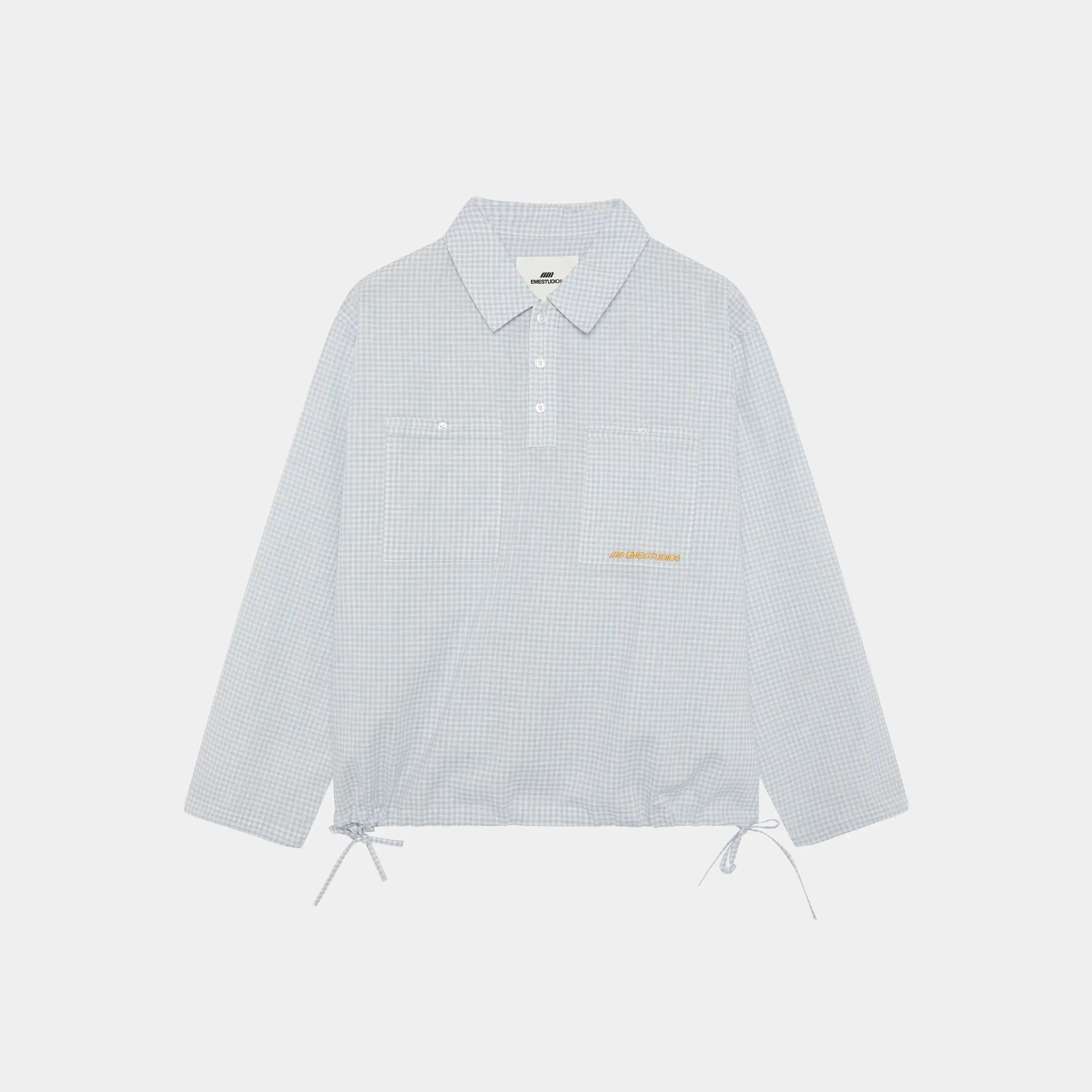 Vade Blue Popover Shirt Shirts Eme Studios