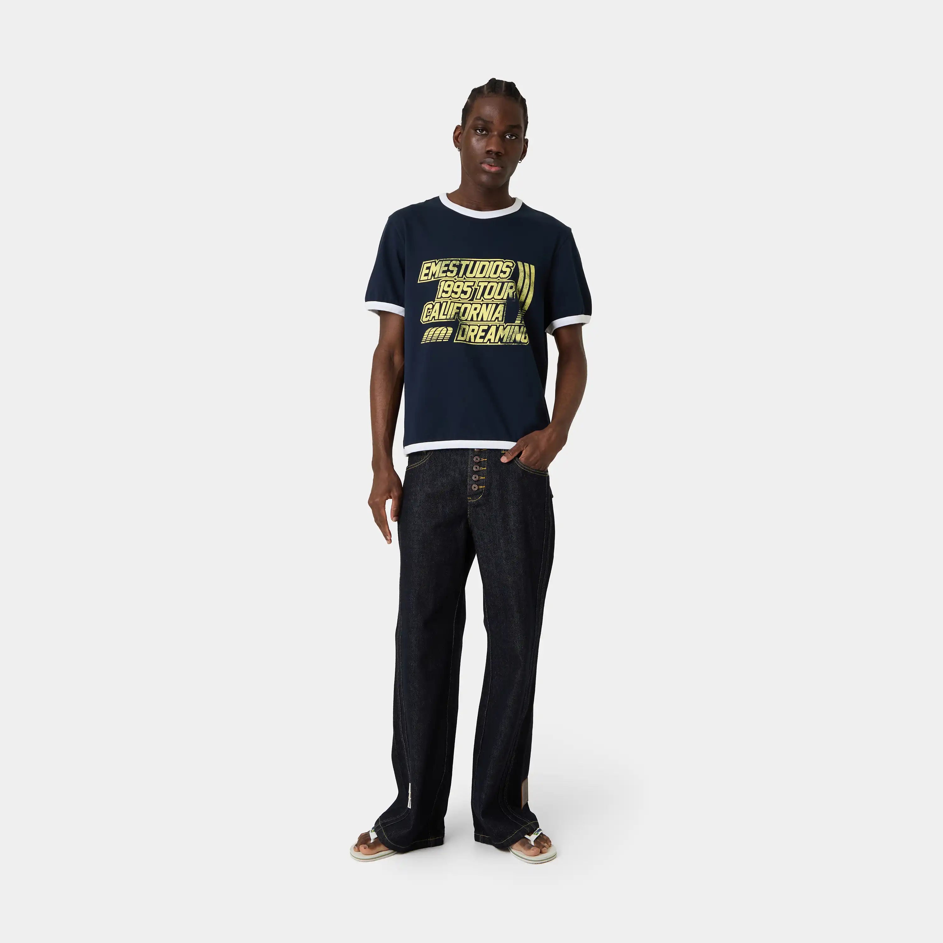 California Navy Oversized Tee T-shirts Eme Studios