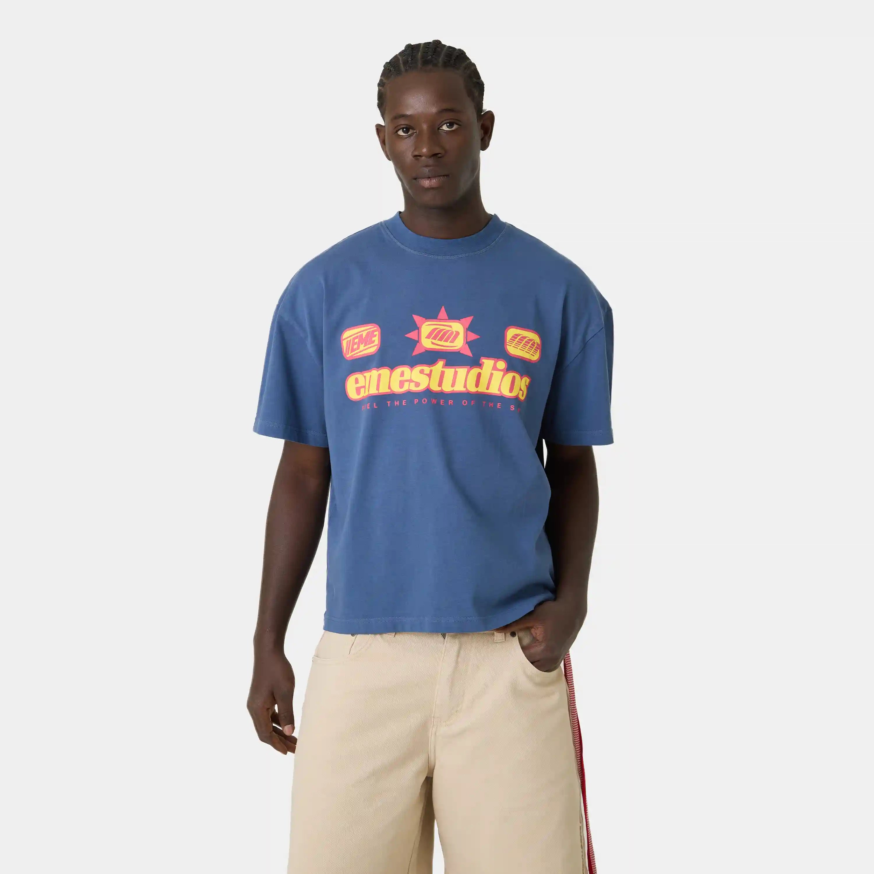 Solare Navy Oversized Tee T-shirts Eme Studios