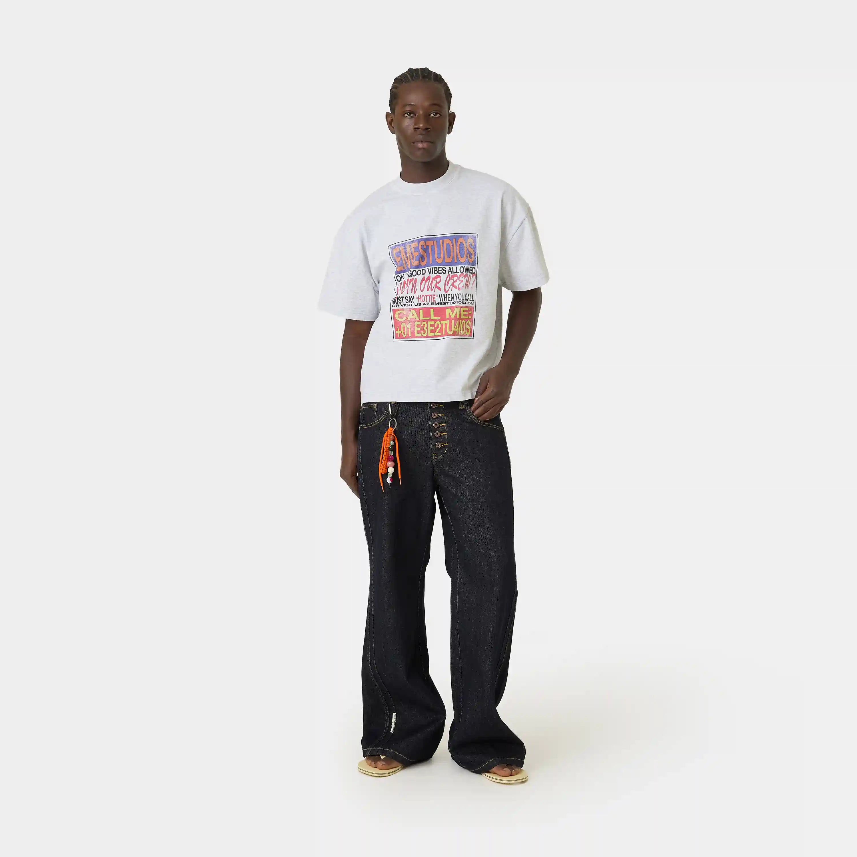 By Your Name Heather Grey Oversized Tee T-shirts Eme Studios