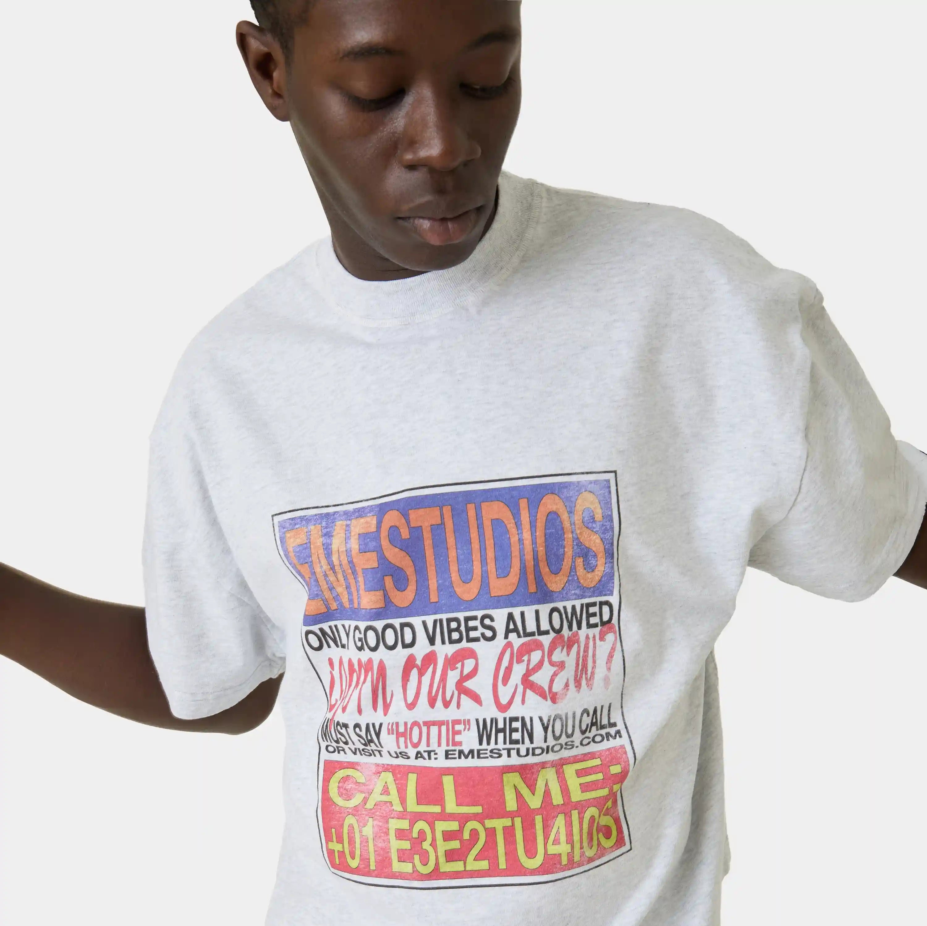 By Your Name Heather Grey Oversized Tee T-shirts Eme Studios
