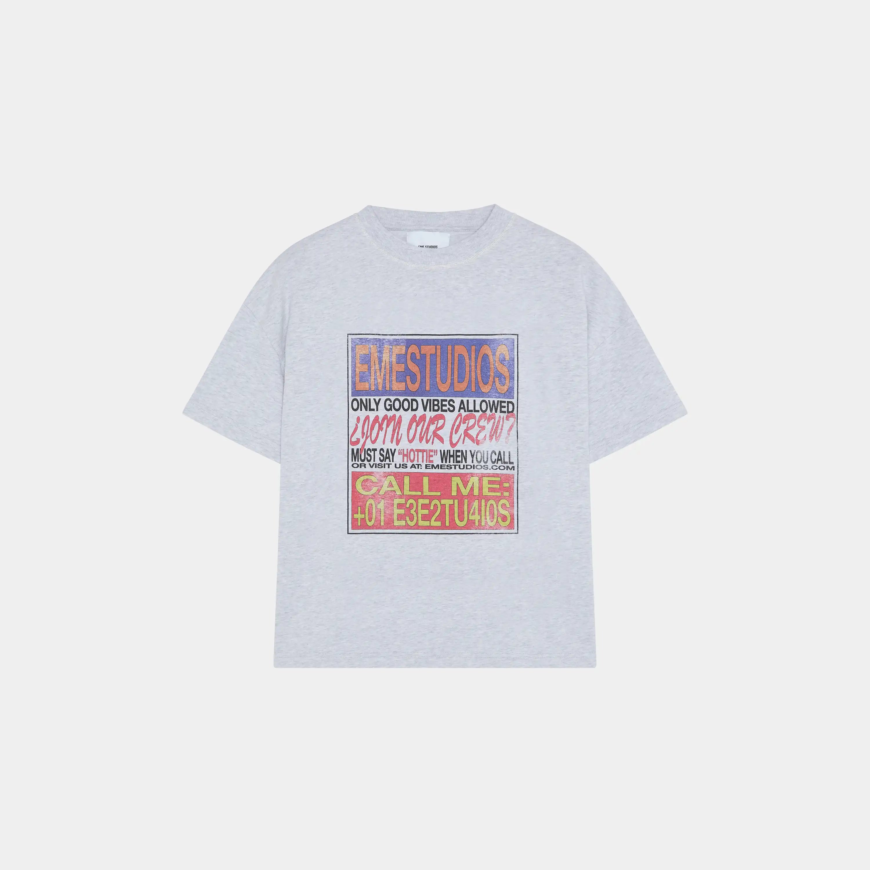 By Your Name Heather Grey Oversized Tee T-shirts Eme Studios