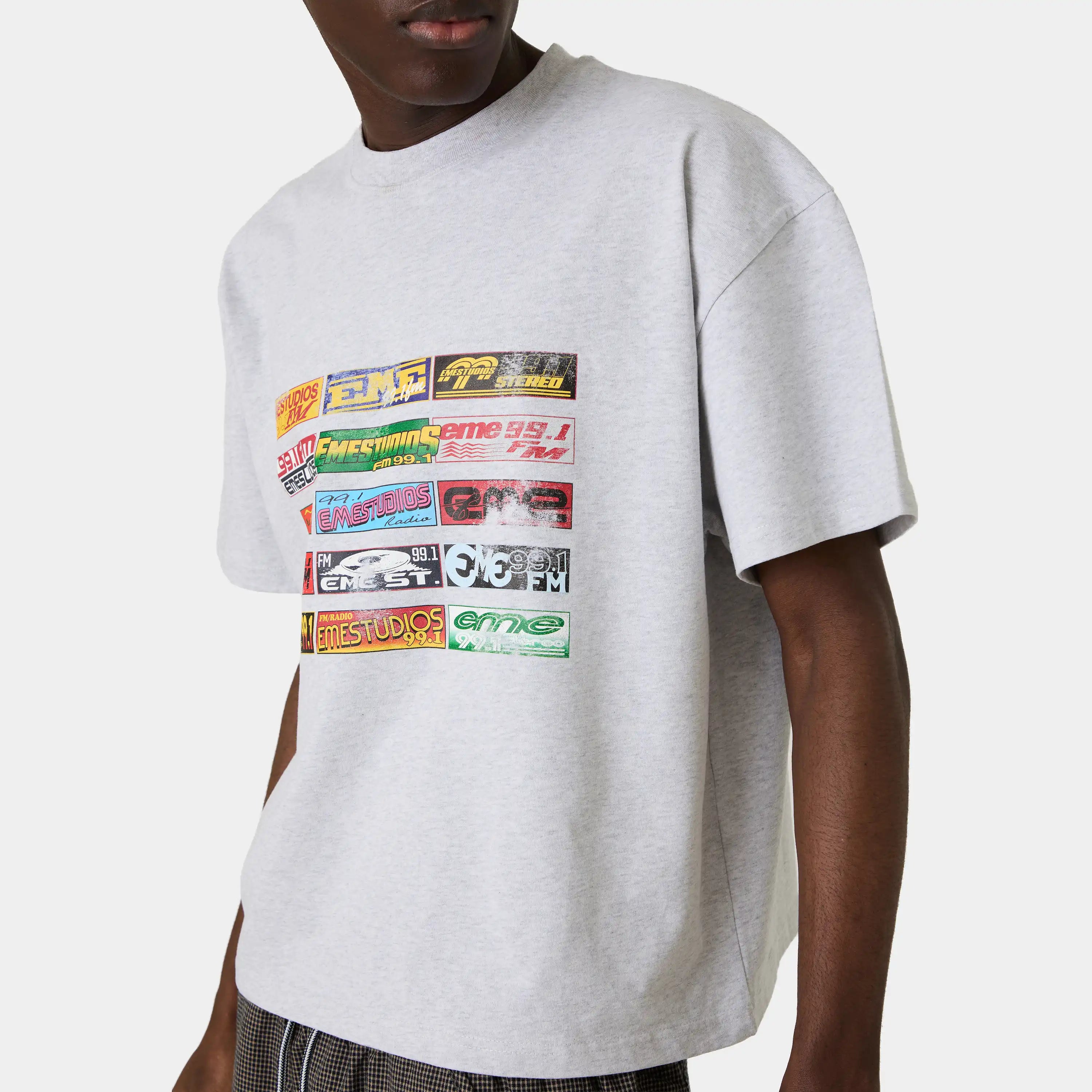 Los Santos Heather Grey Oversized Tee T-shirts Eme Studios
