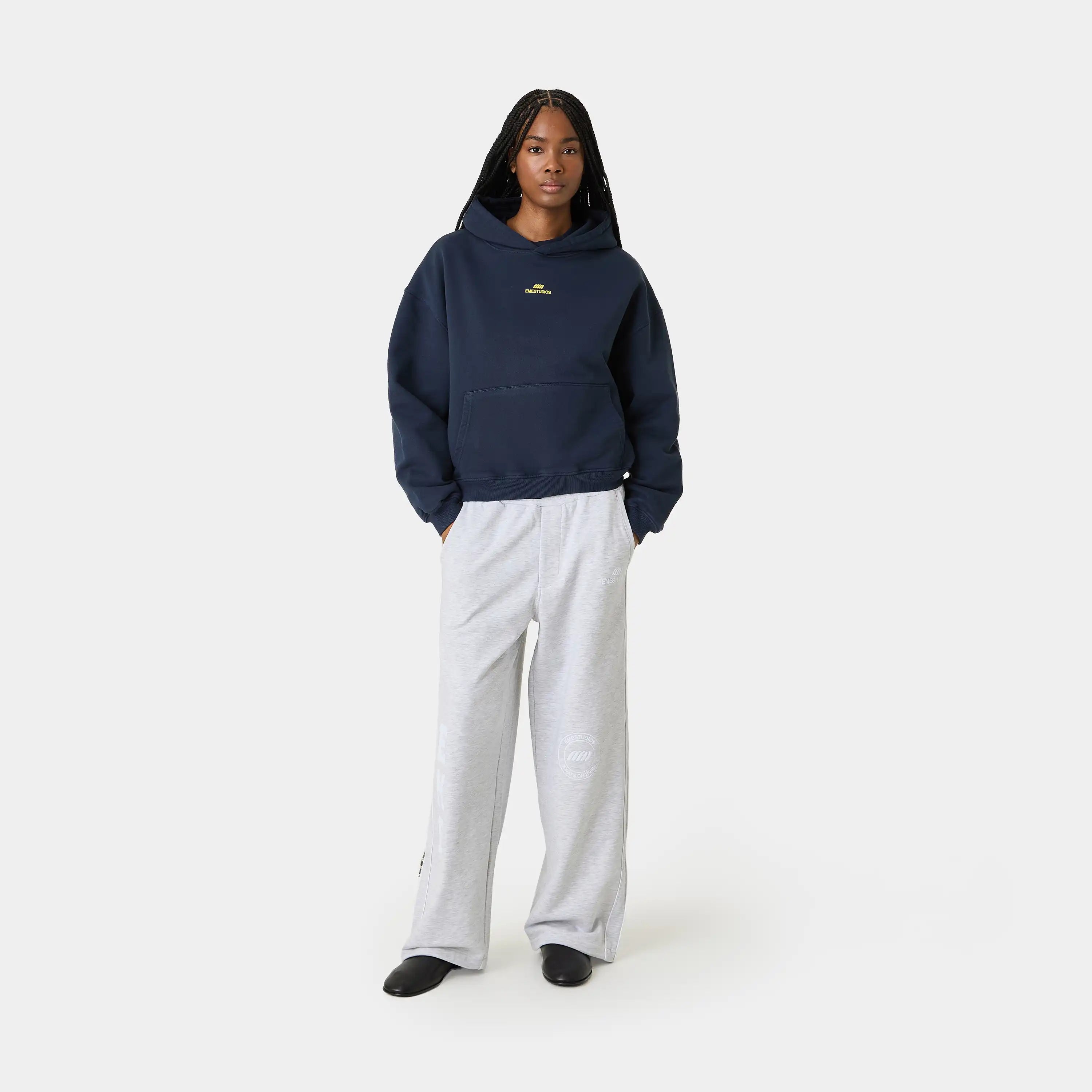 Uniform Navy Oversized Hoodie Hoodies Eme Studios