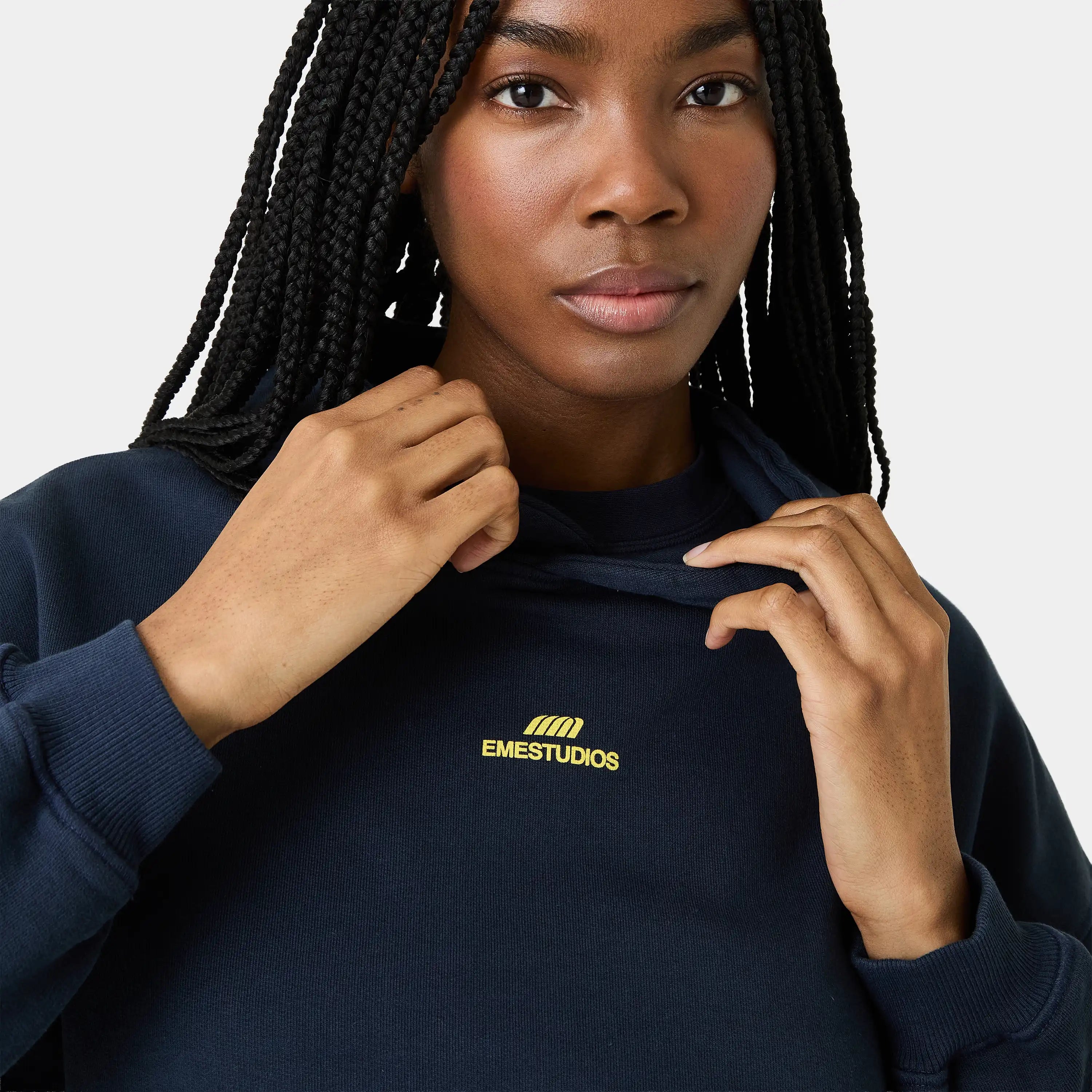 Uniform Navy Oversized Hoodie Hoodies Eme Studios