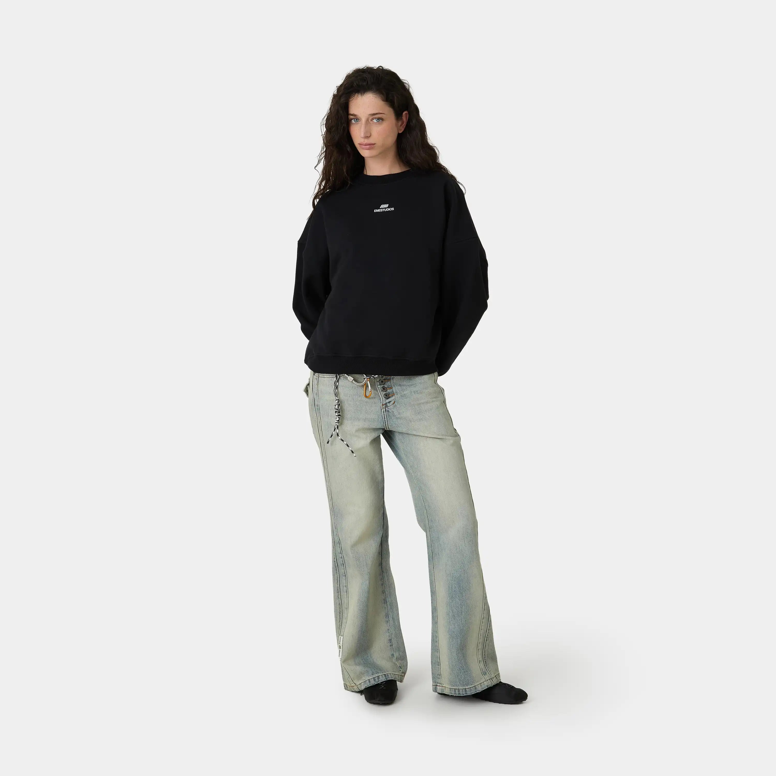 Uniform Shadow Oversized Crewneck Sweatshirts Eme Studios