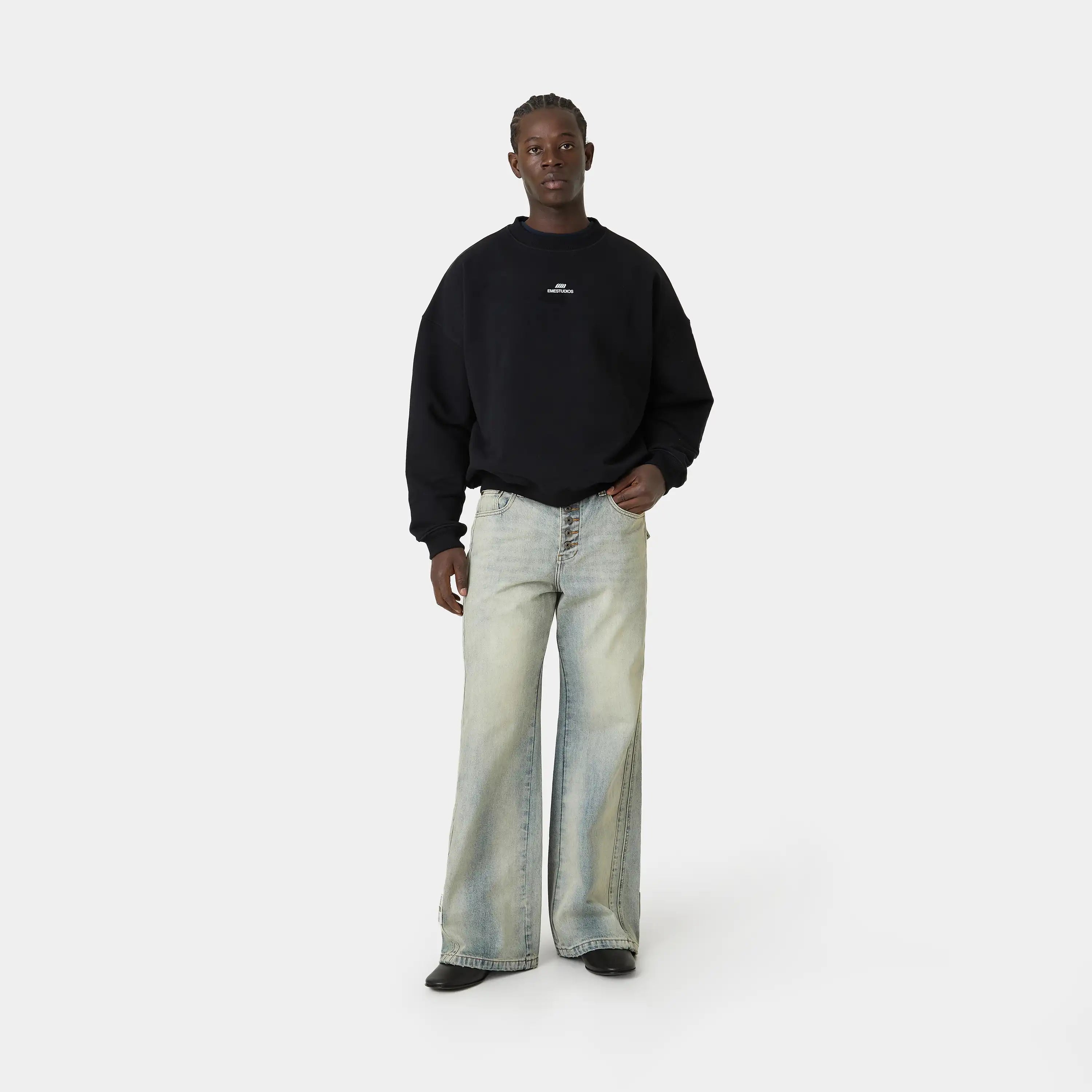 Uniform Shadow Oversized Crewneck Sweatshirts Eme Studios
