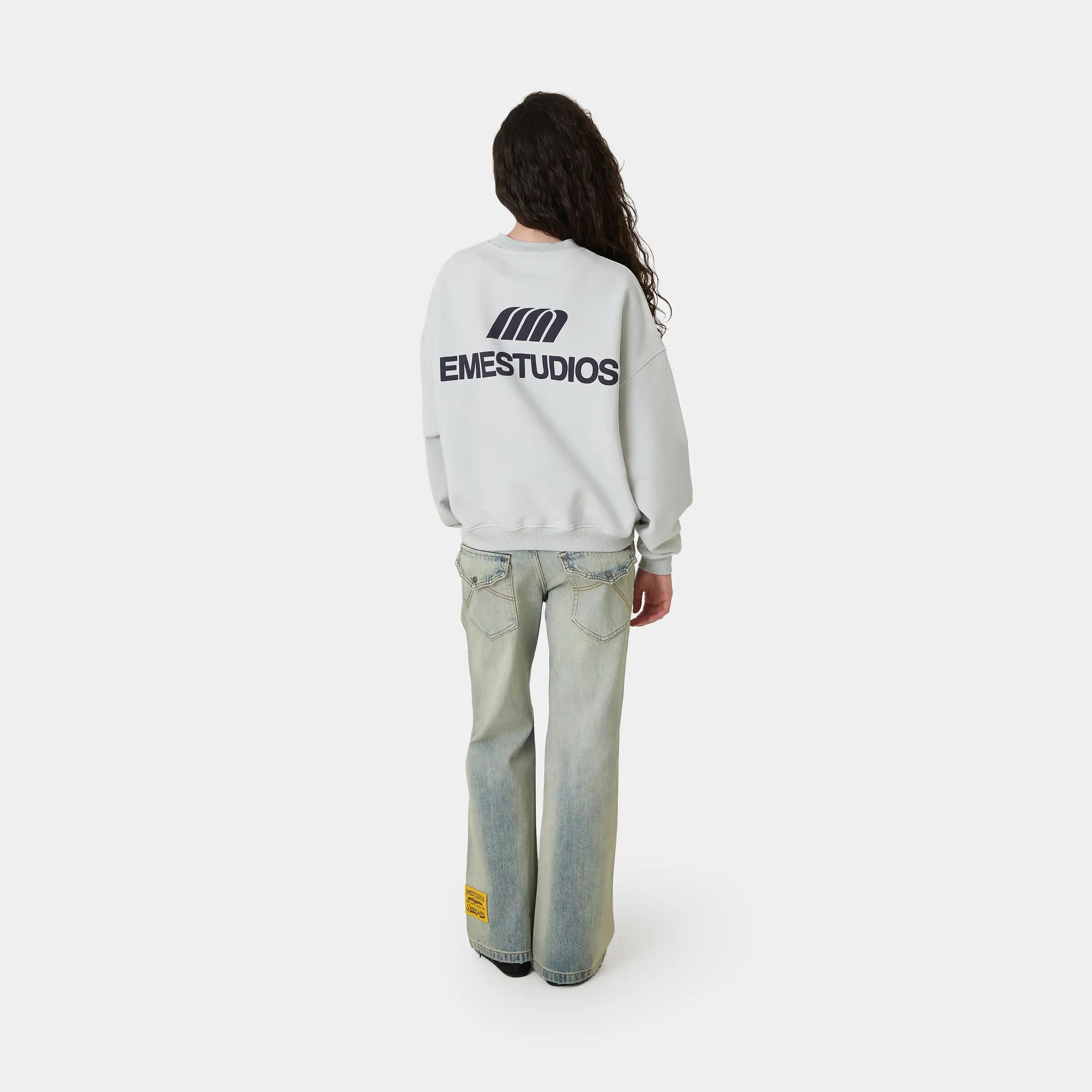 Uniform Mist Oversized Crewneck Sweatshirts Eme Studios
