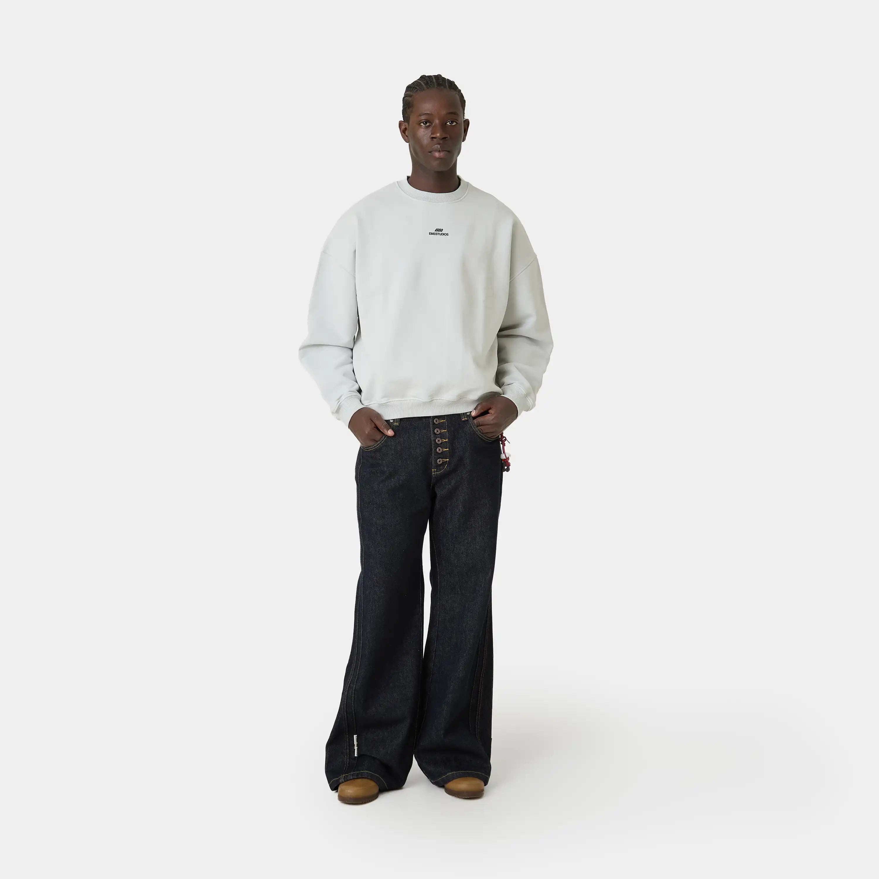 Uniform Mist Oversized Crewneck Sweatshirts Eme Studios