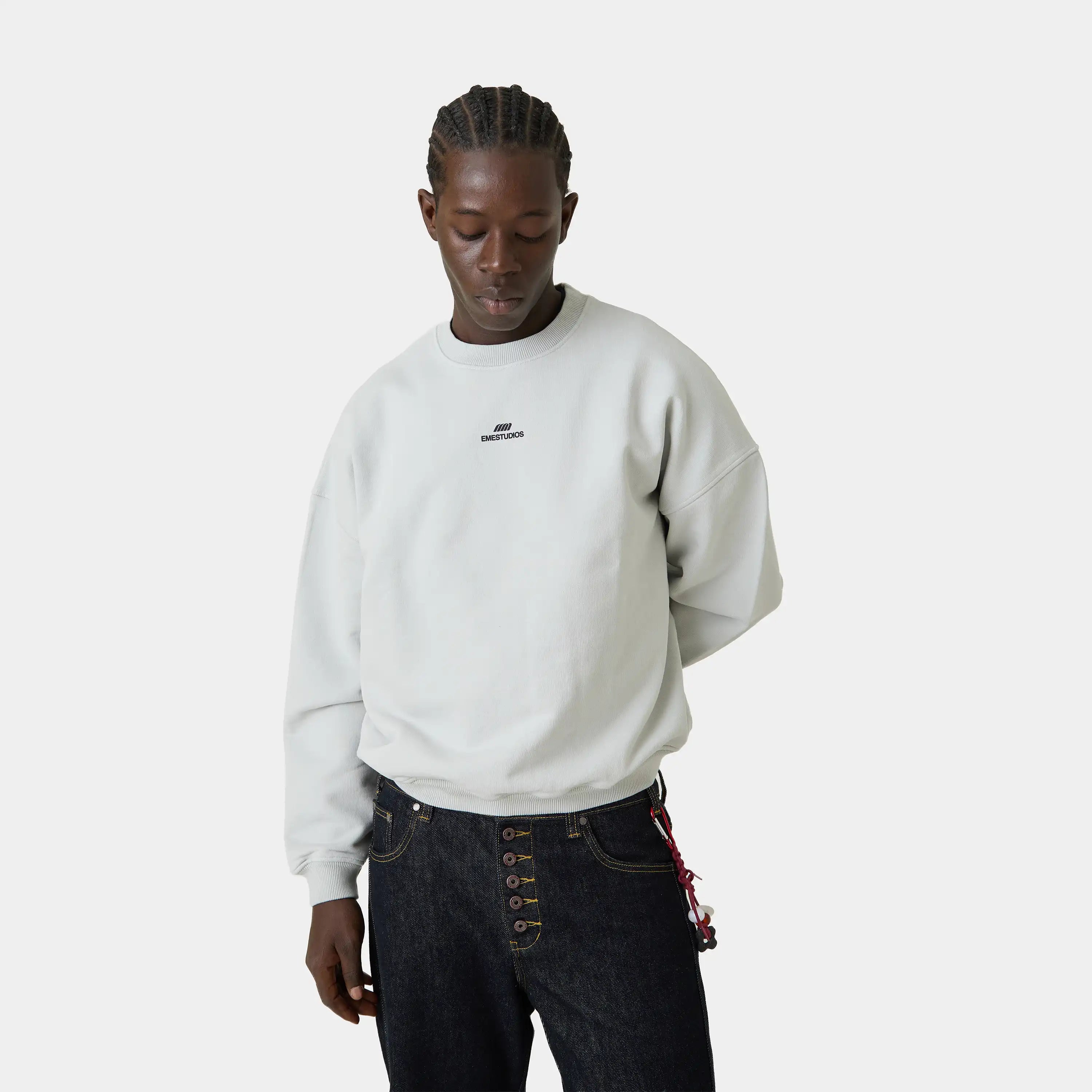 Uniform Mist Oversized Crewneck Sweatshirts Eme Studios