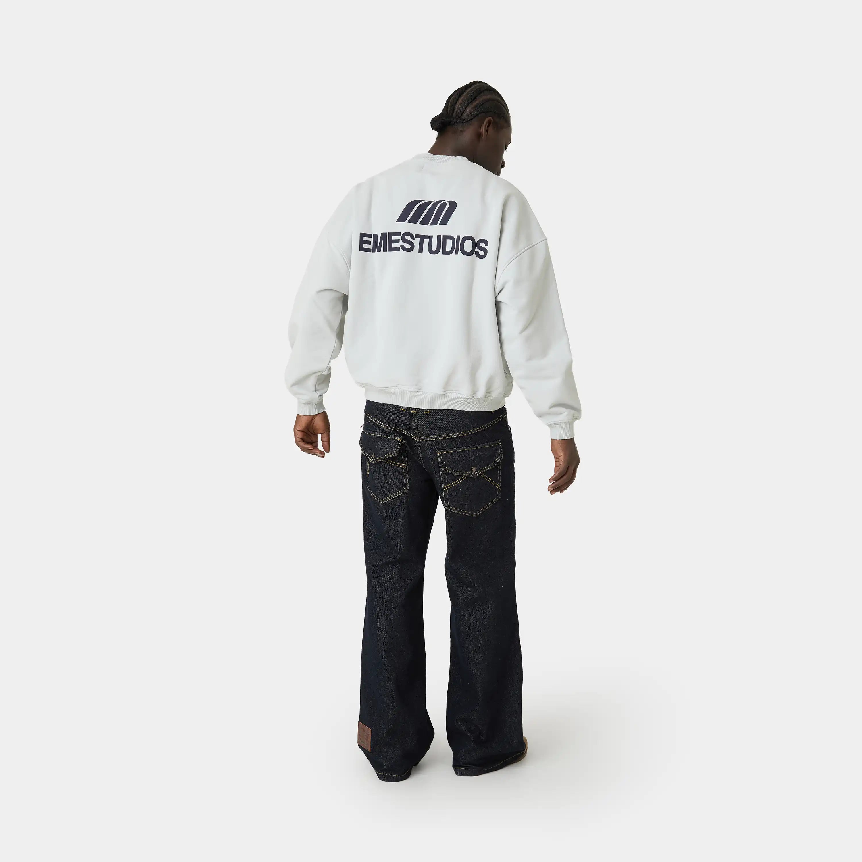 Uniform Mist Oversized Crewneck Sweatshirts Eme Studios