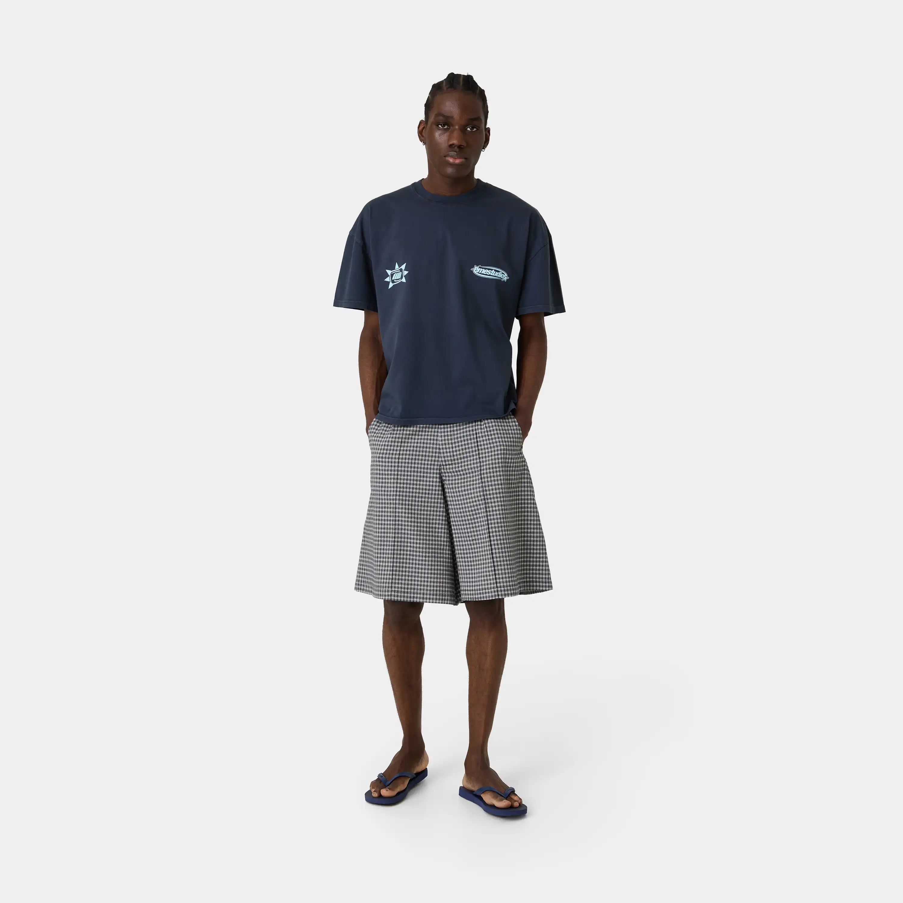 Boundless Navy Oversized Tee T-shirts Eme Studios