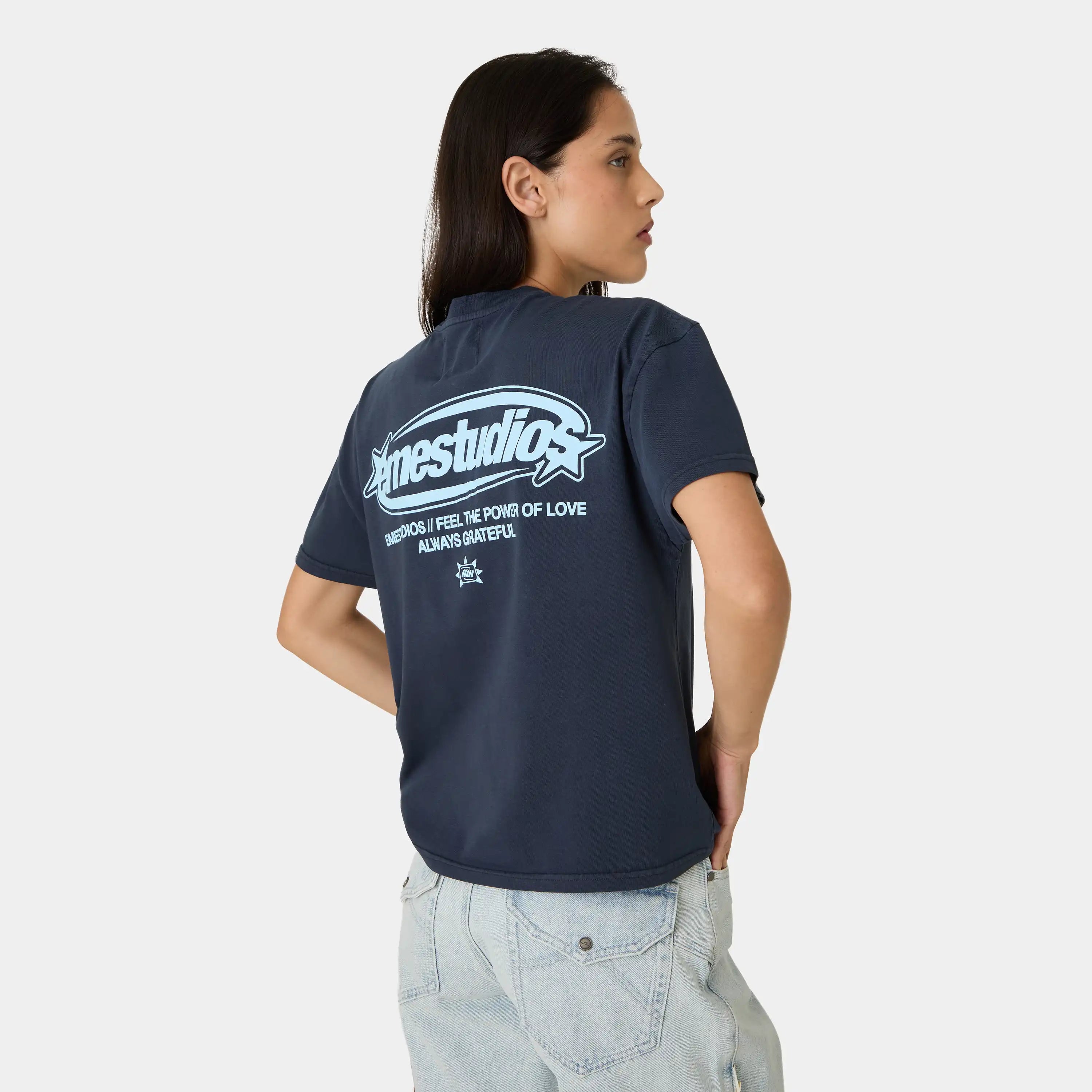 Boundless Navy Oversized Tee T-shirts Eme Studios