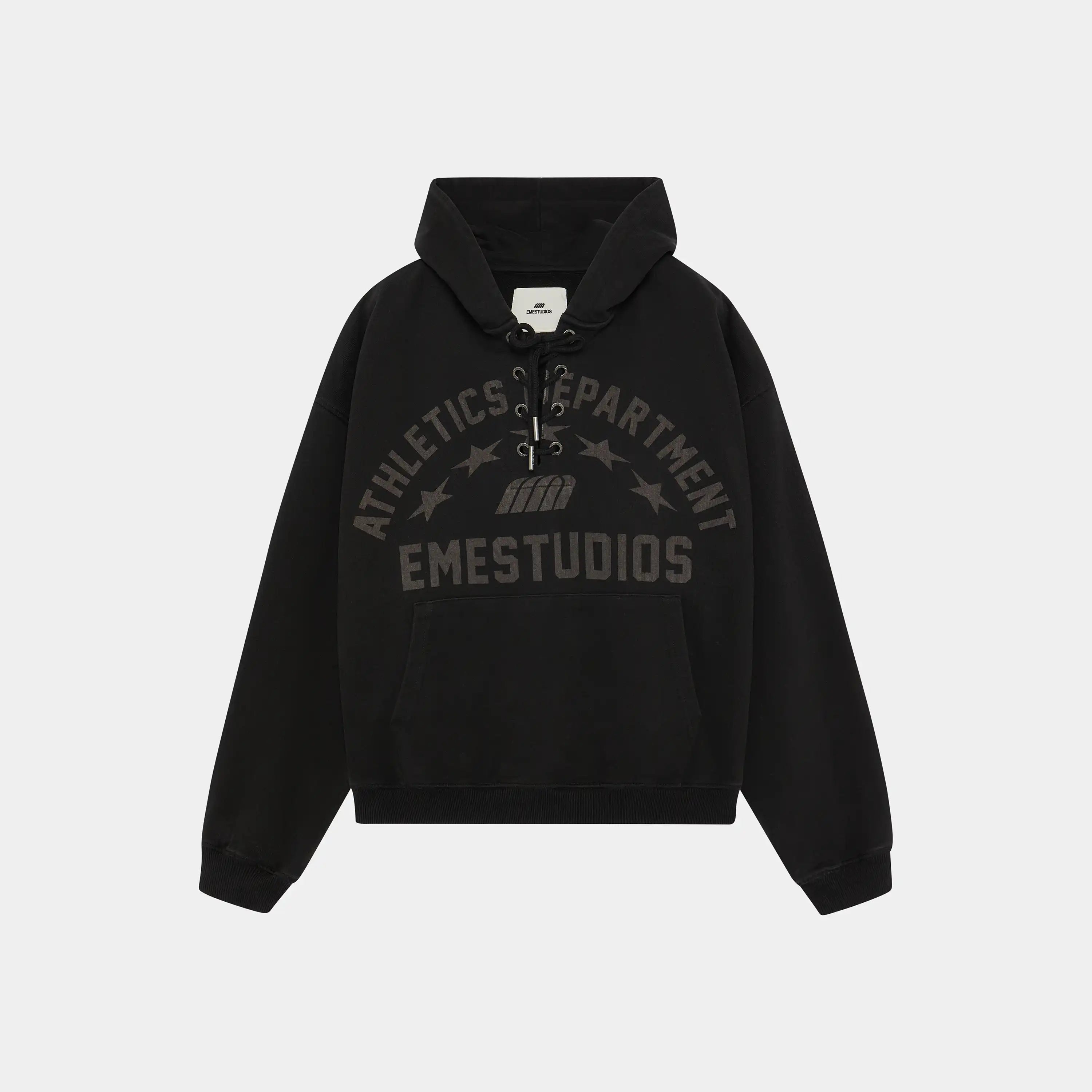 Cord Black Oversized Hoodie