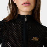 Ursula Black Crochet Full Zip Woman Knitwear Eme Studios