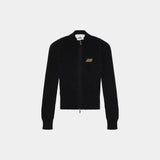 Ursula Black Crochet Full Zip Woman Knitwear Eme Studios