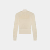 Ursula Off Sand Crochet Full Zip Woman Knitwear Eme Studios