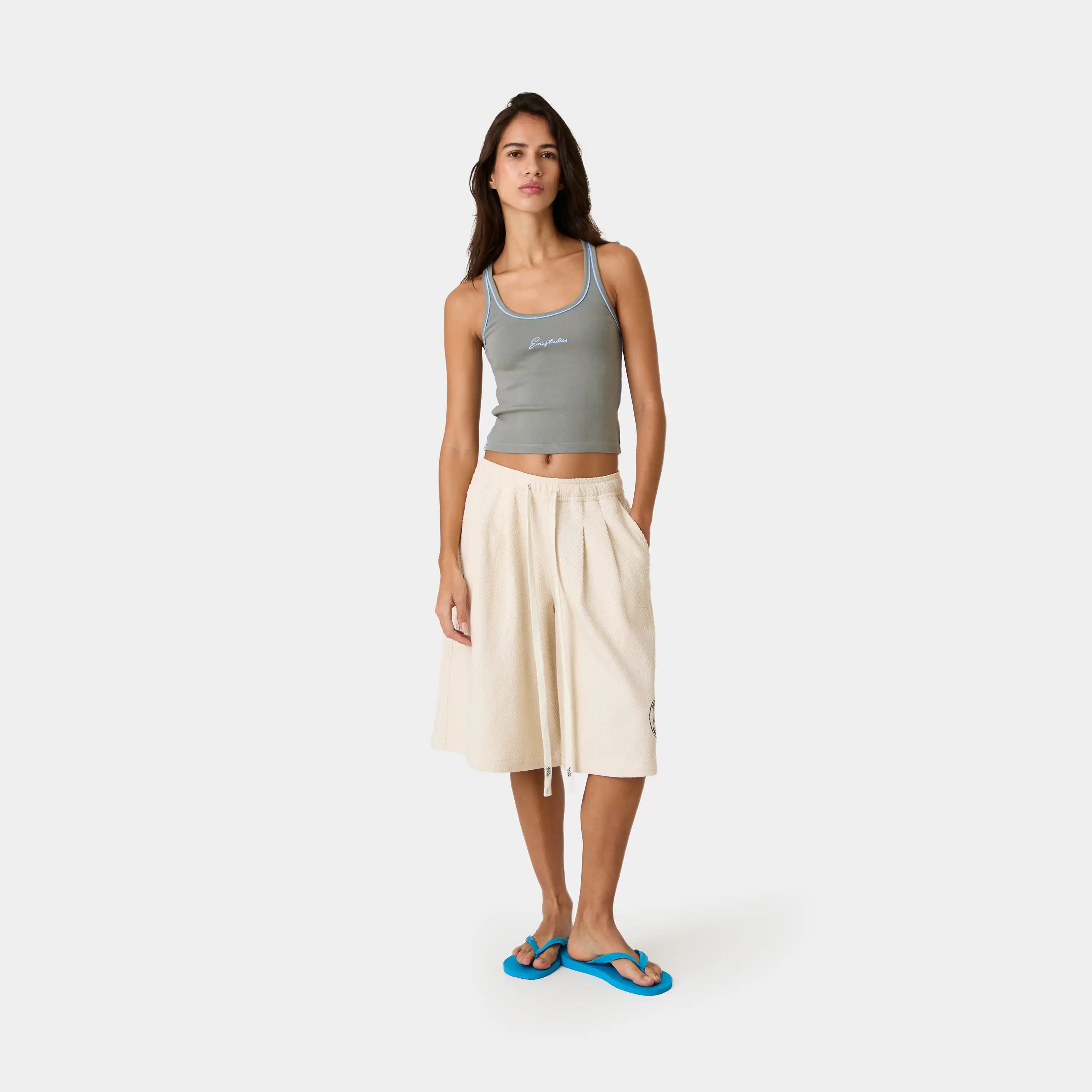 Graf Heather Grey Tank Top Woman T-Shirts Eme Studios