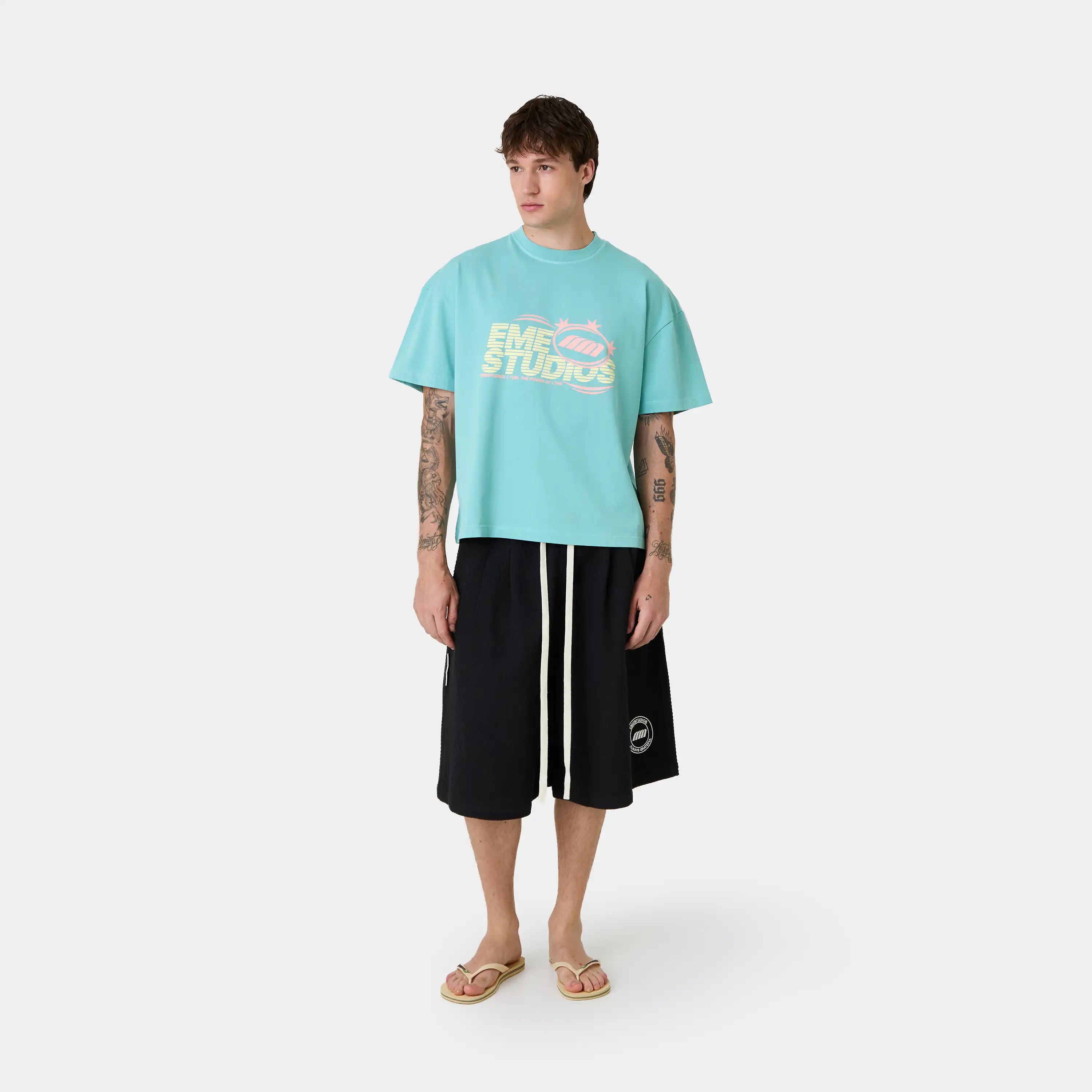 Launch Aqua Oversized Tee T-shirts Eme Studios