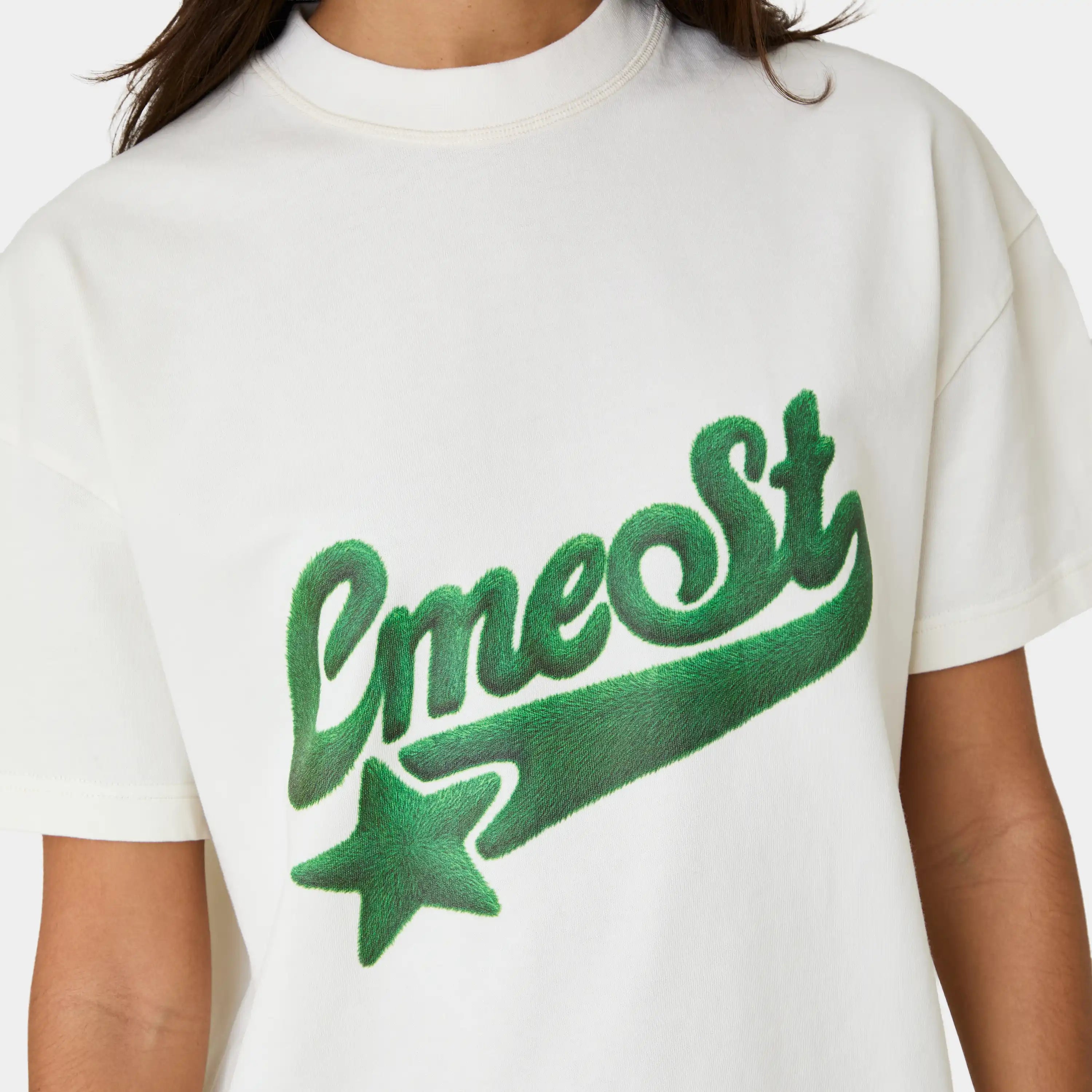 Fuzzy Pearl Oversized Tee T-shirts Eme Studios
