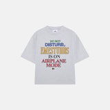 Airplane Mode Heather Grey Oversized Tee T-shirts Eme Studios