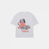 Teddy Heather Grey Oversized Tee T-shirts Eme Studios