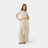 Ocata Off Sand Crochet Knit Polo Woman Knitwear Eme Studios