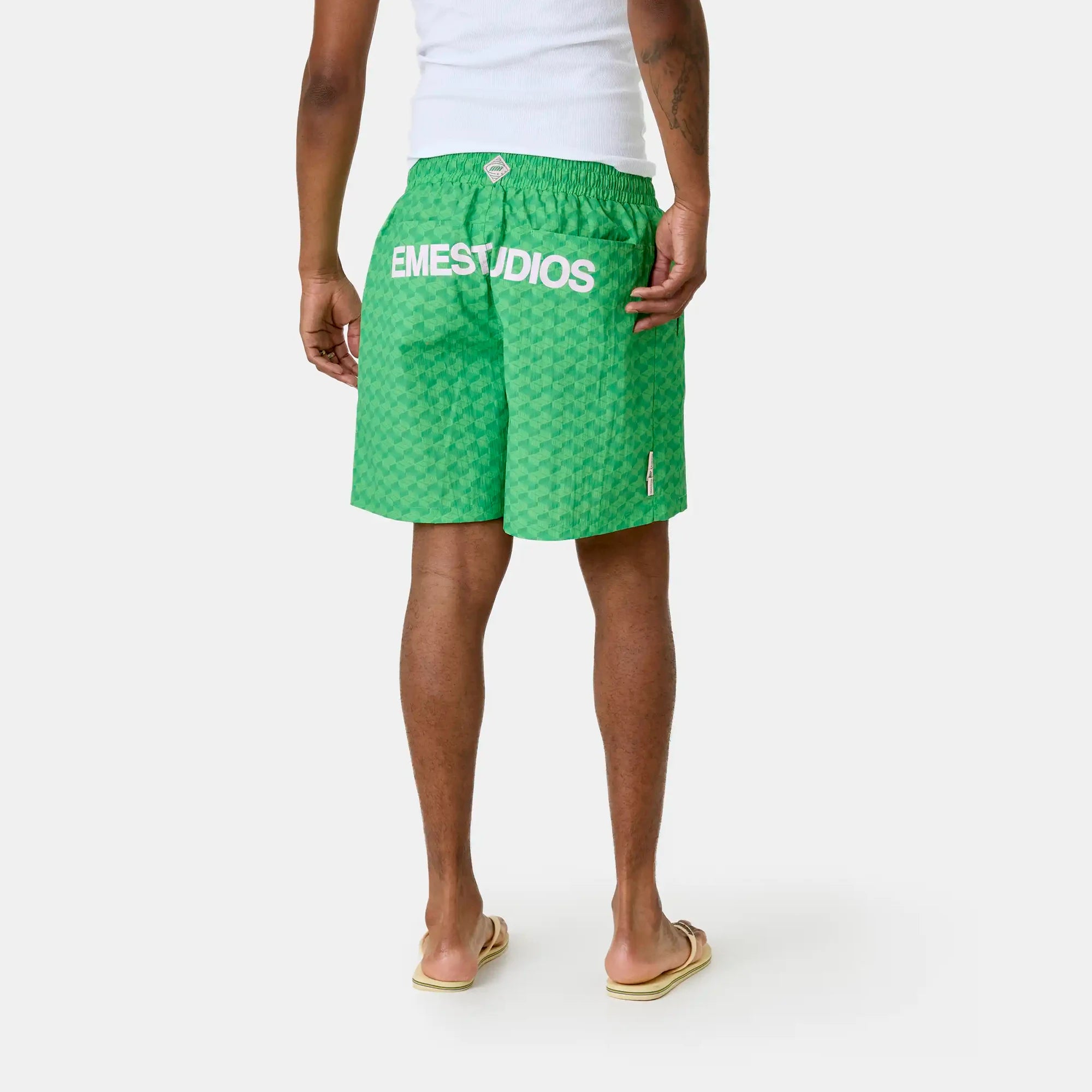 Linkr Green Swim Trunk Swimwear Eme Studios